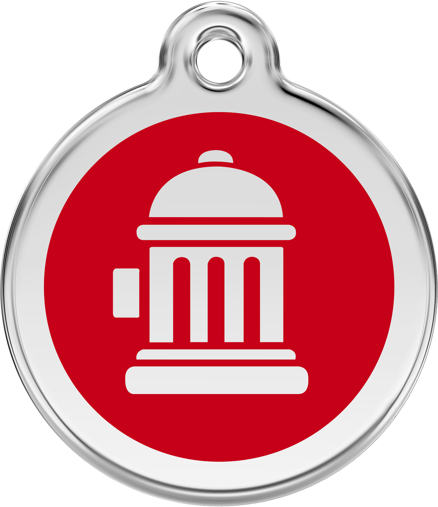 Pet Identification Tag | Fire Hydrant - red