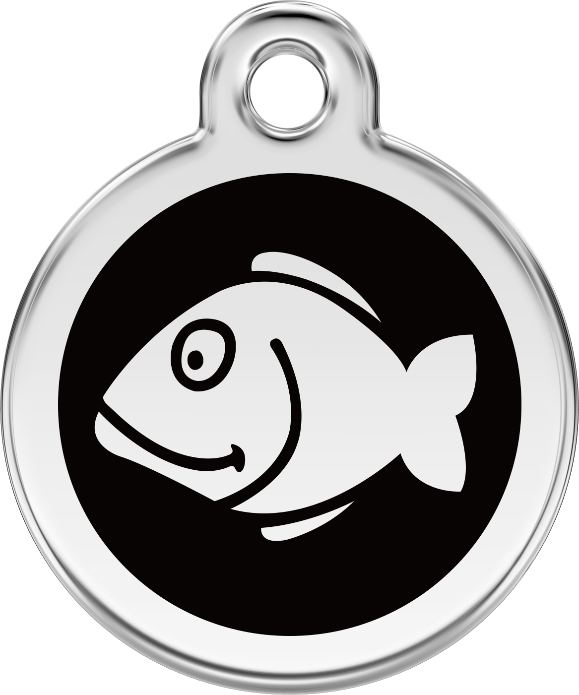 Pet Identification Tag | Fish - black