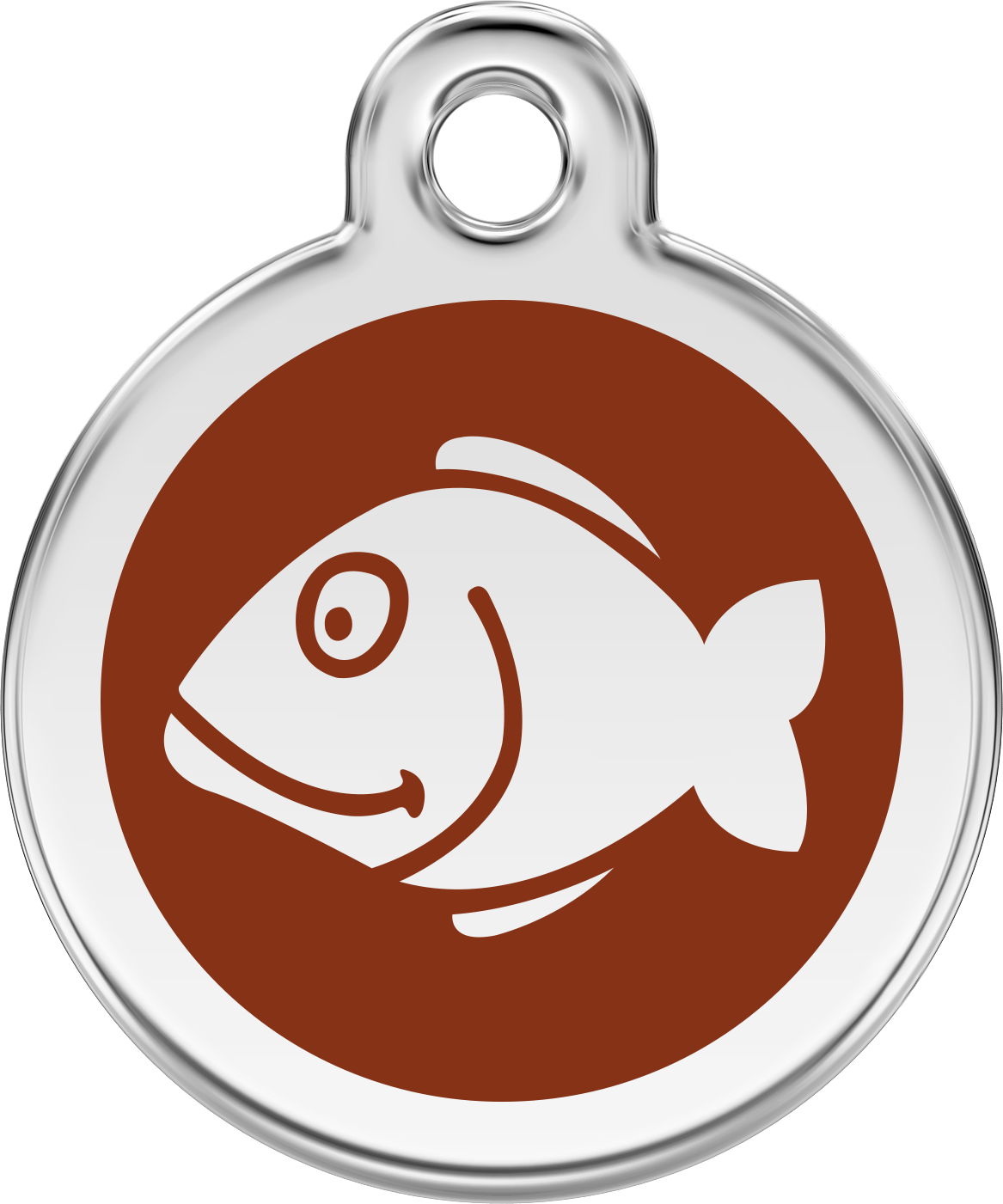 Pet Identification Tag | Fish - brown