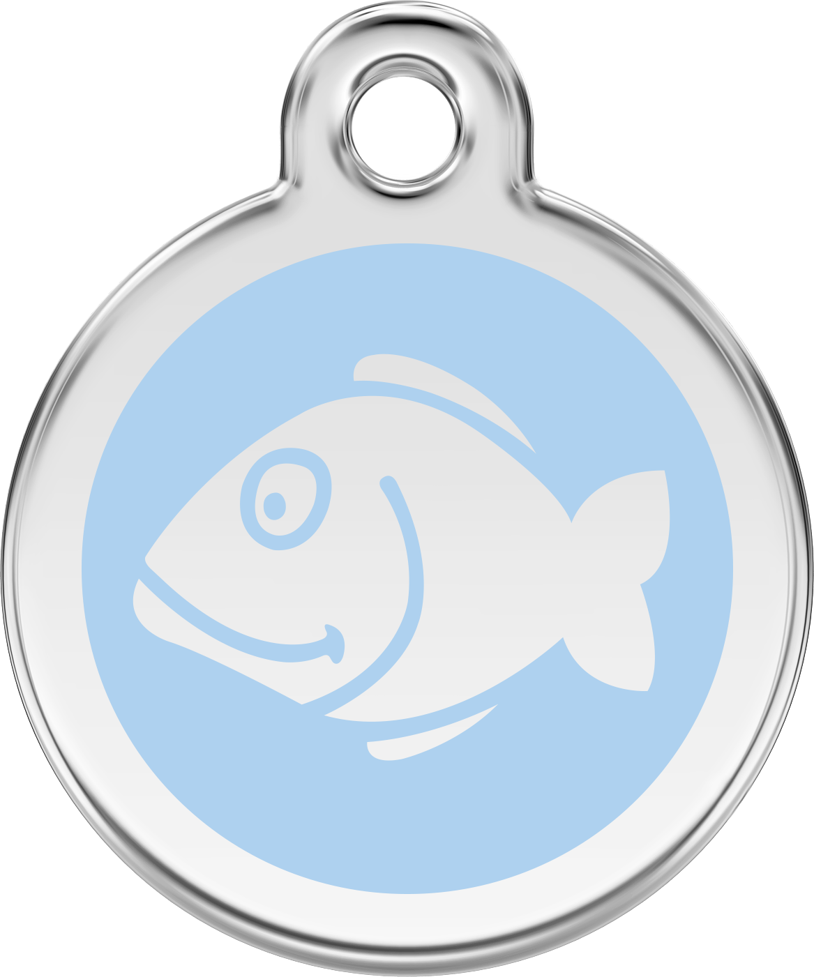 Pet Identification Tag | Fish - light blue