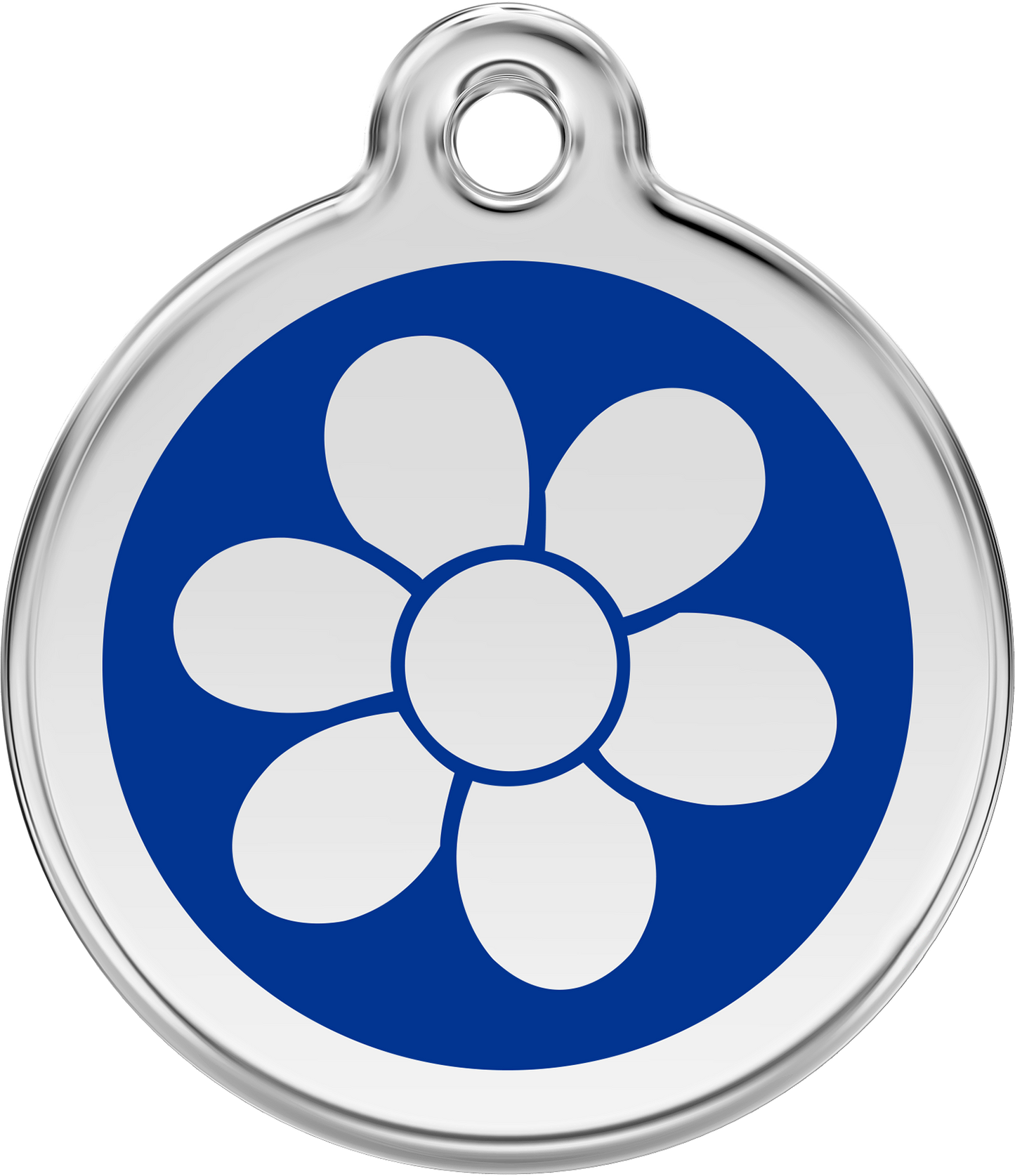 Pet Identification Tag | Flower - blue