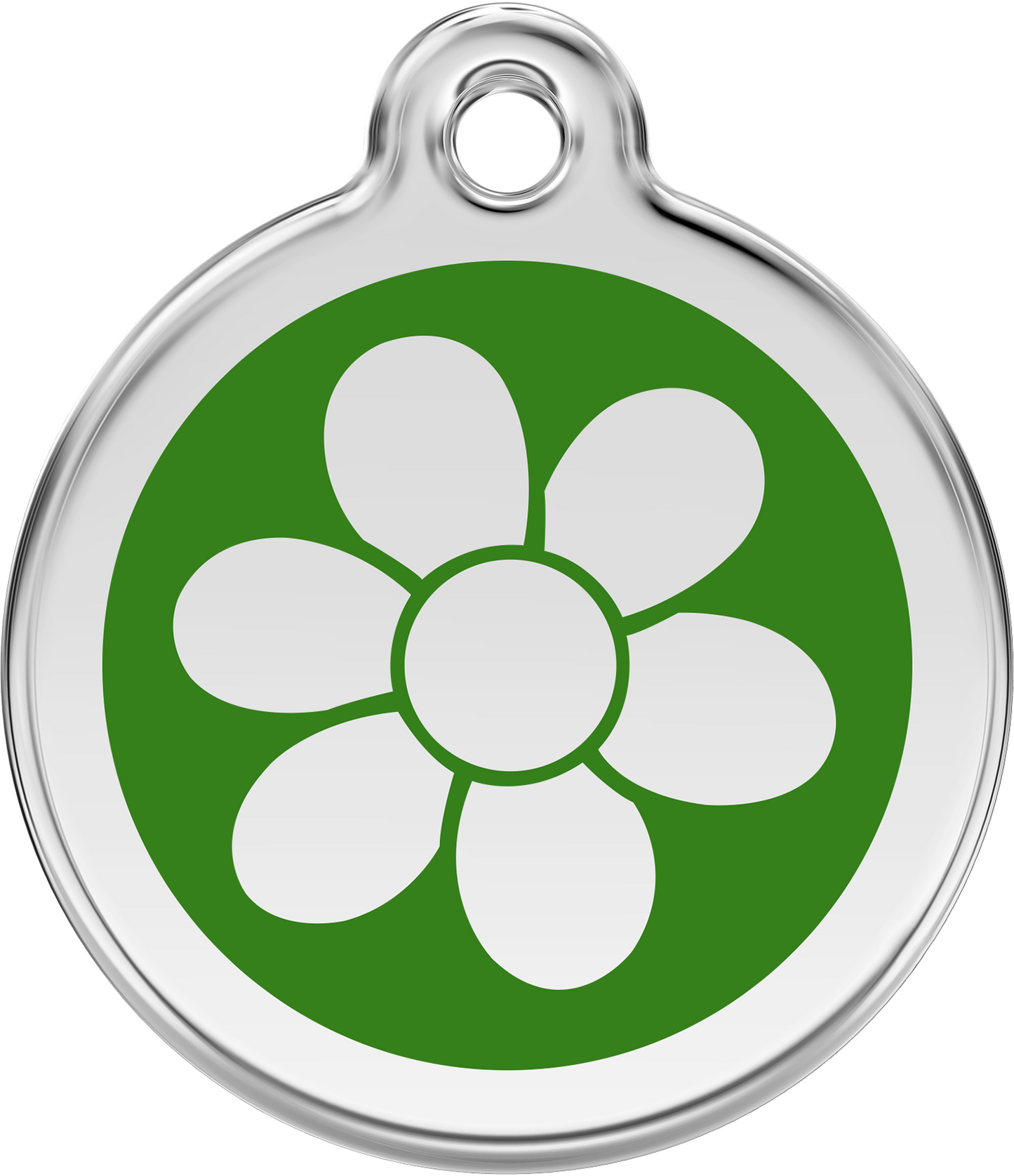 Pet Identification Tag | Flower - green