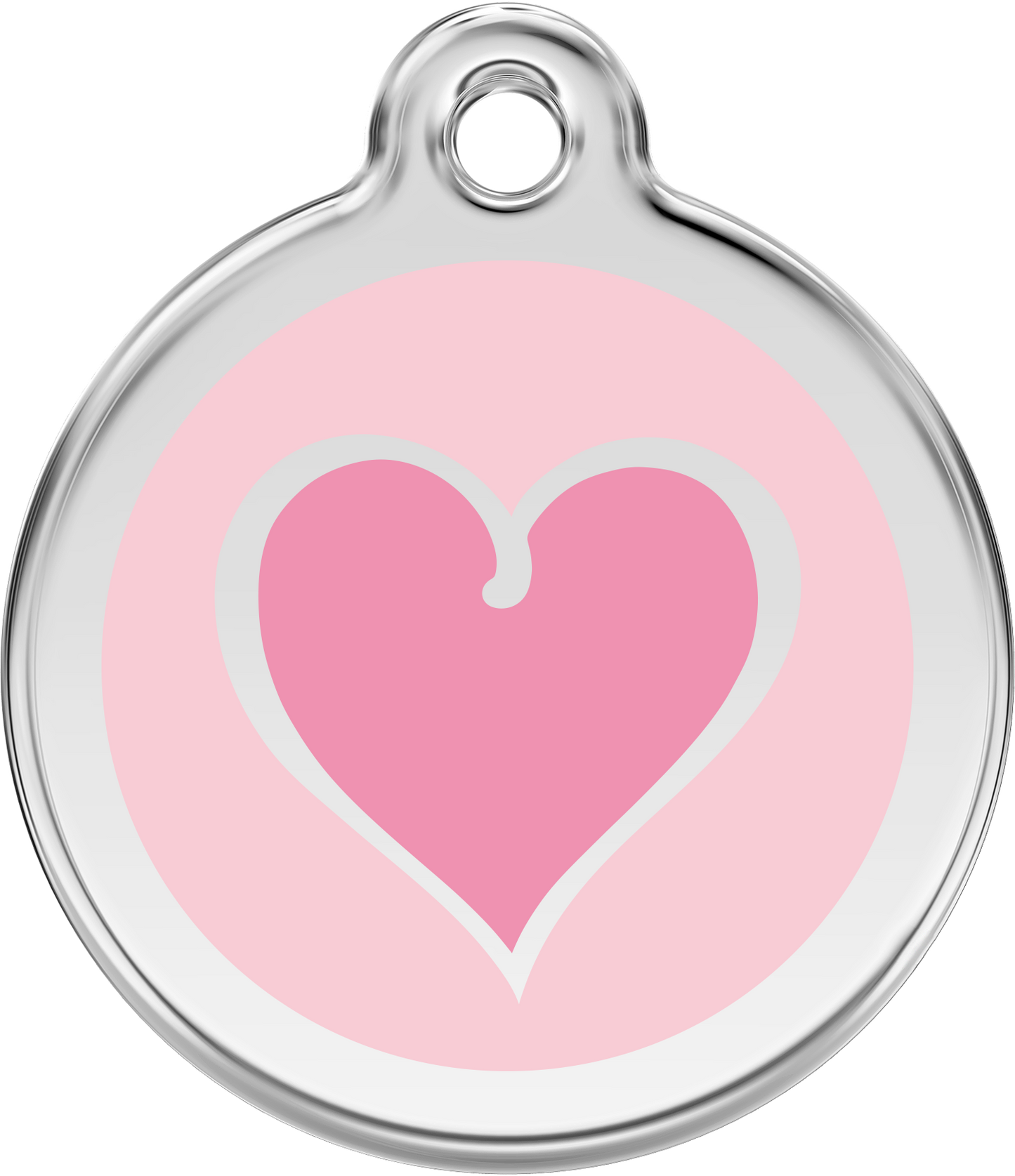 Pet Identification Tag | Love Heart - pink