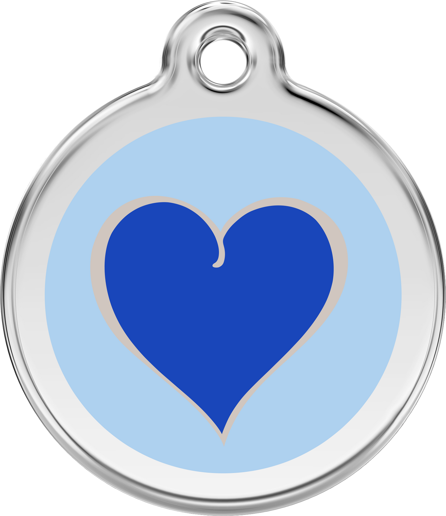 Pet Identification Tag | Love Heart - blue