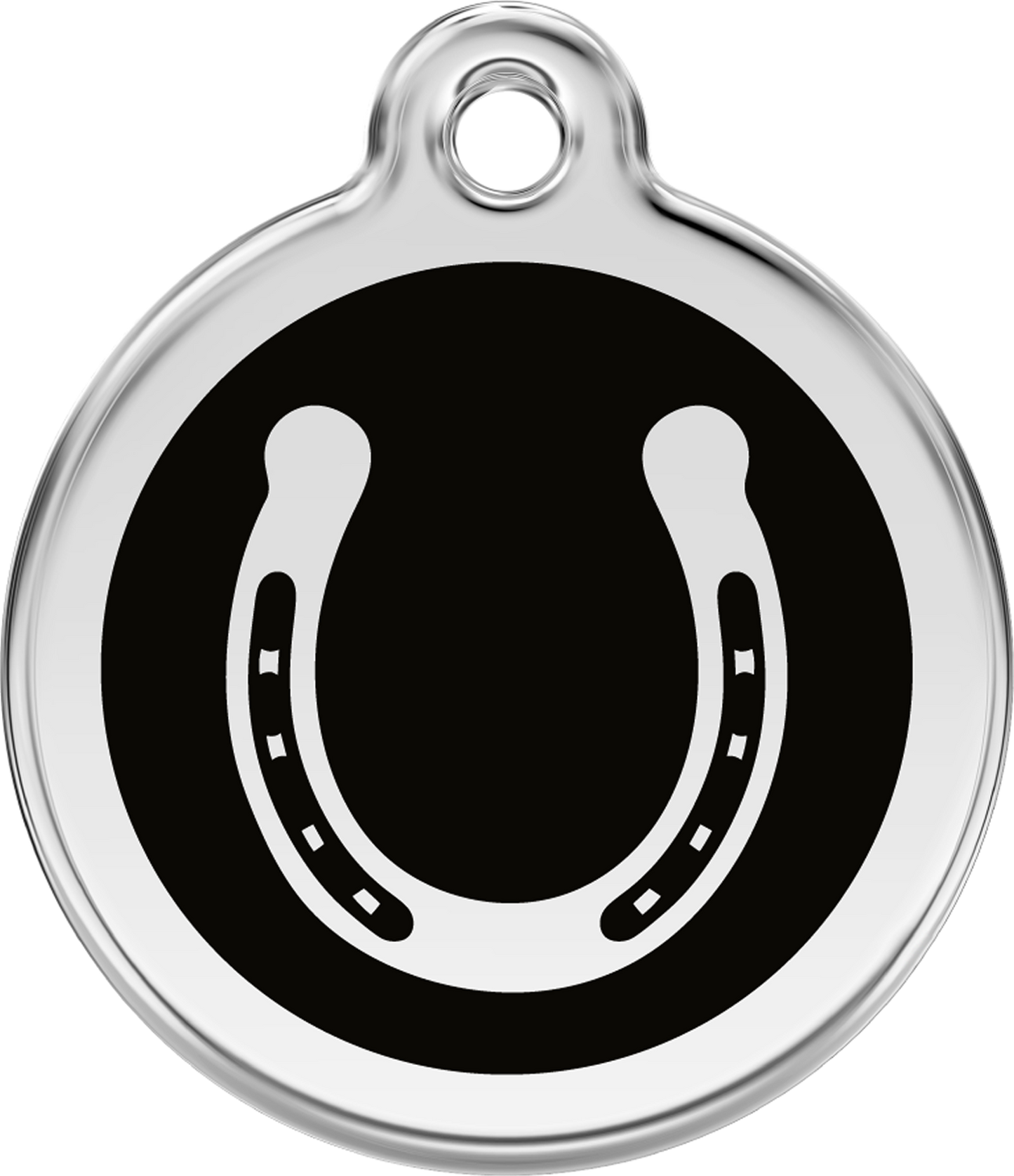 Pet Identification Tag | Horseshoe - black