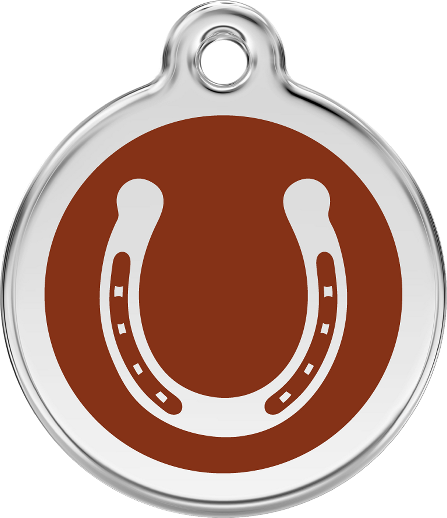 Pet Identification Tag | Horseshoe - brown