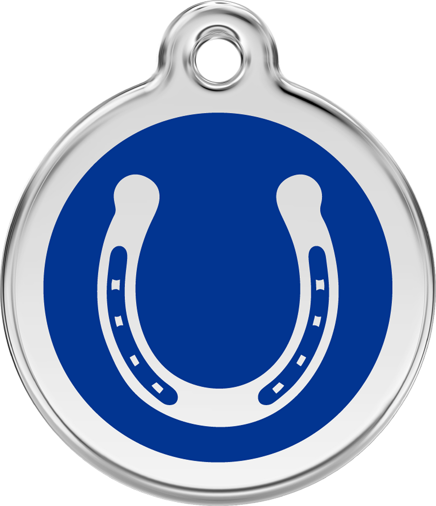 Pet Identification Tag | Horseshoe - blue