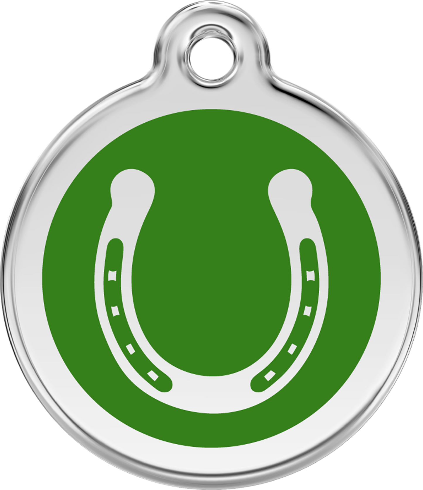 Pet Identification Tag | Horseshoe - green