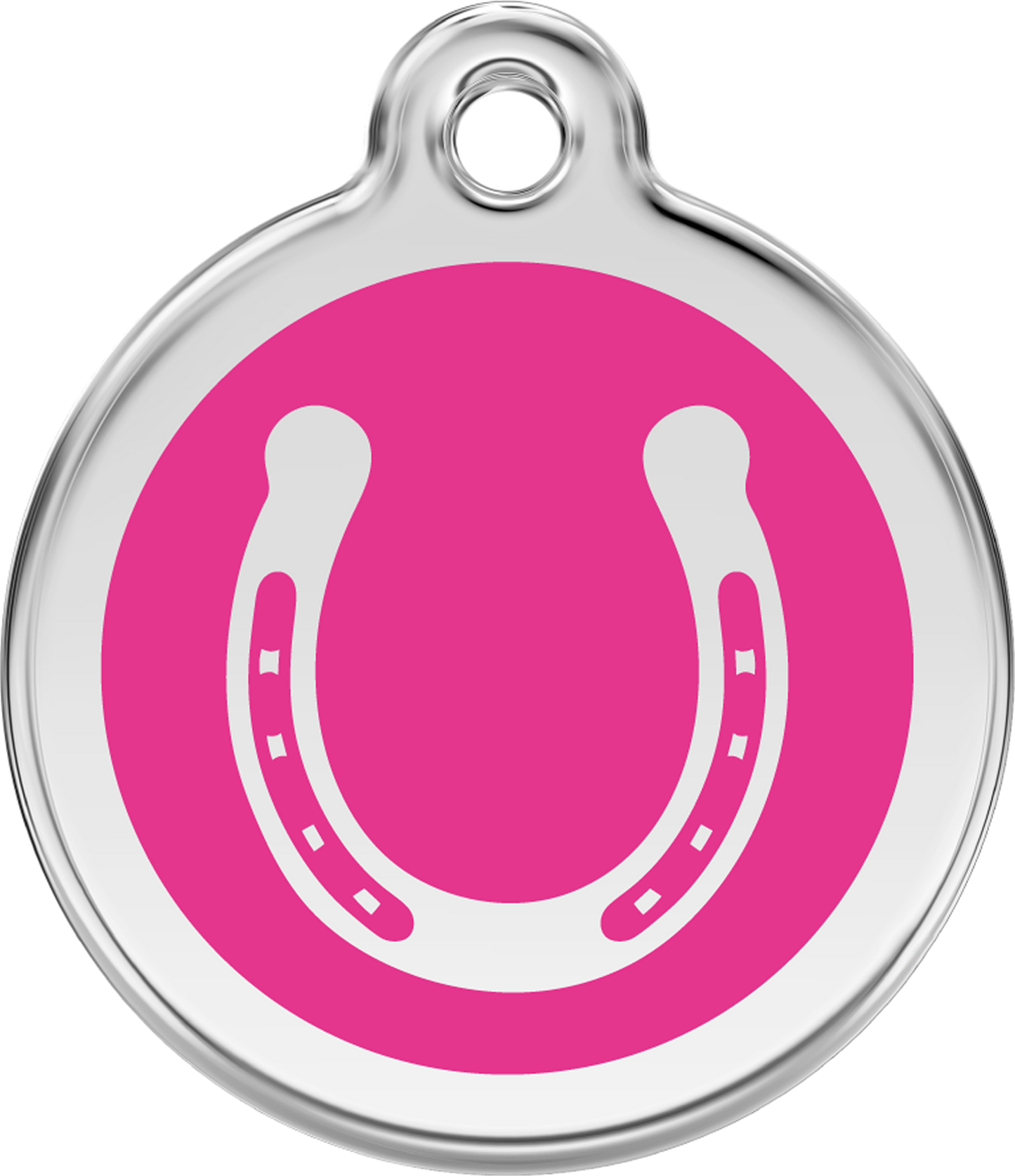 Pet Identification Tag | Horseshoe - pink