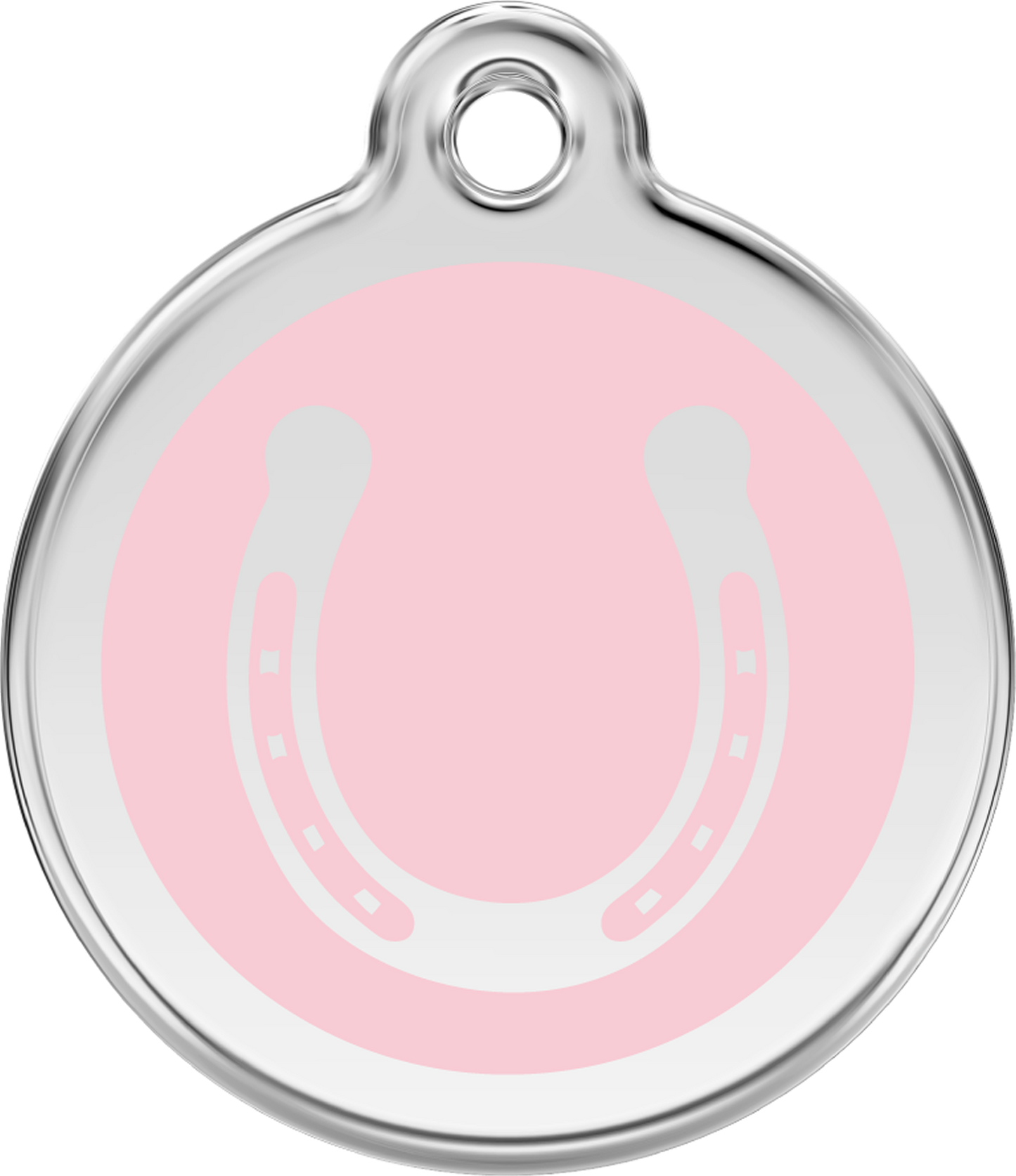 Pet Identification Tag | Horseshoe - light pink