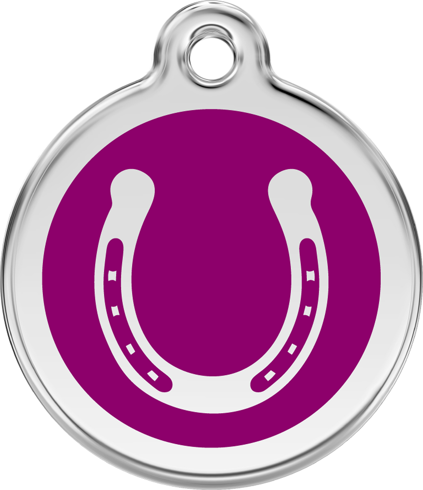 Pet Identification Tag | Horseshoe - purple