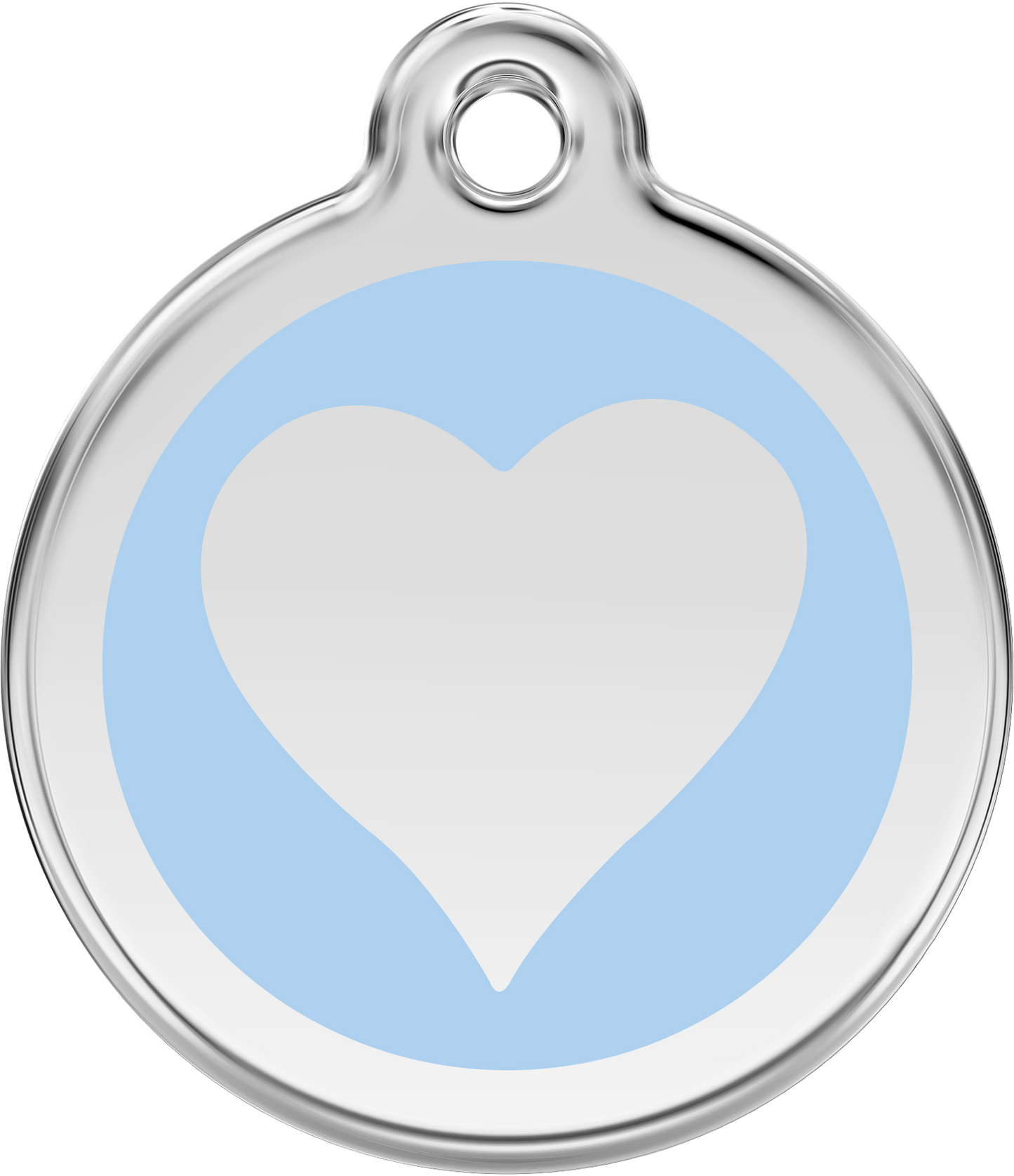 Pet Identification Tag | Heart - light blue