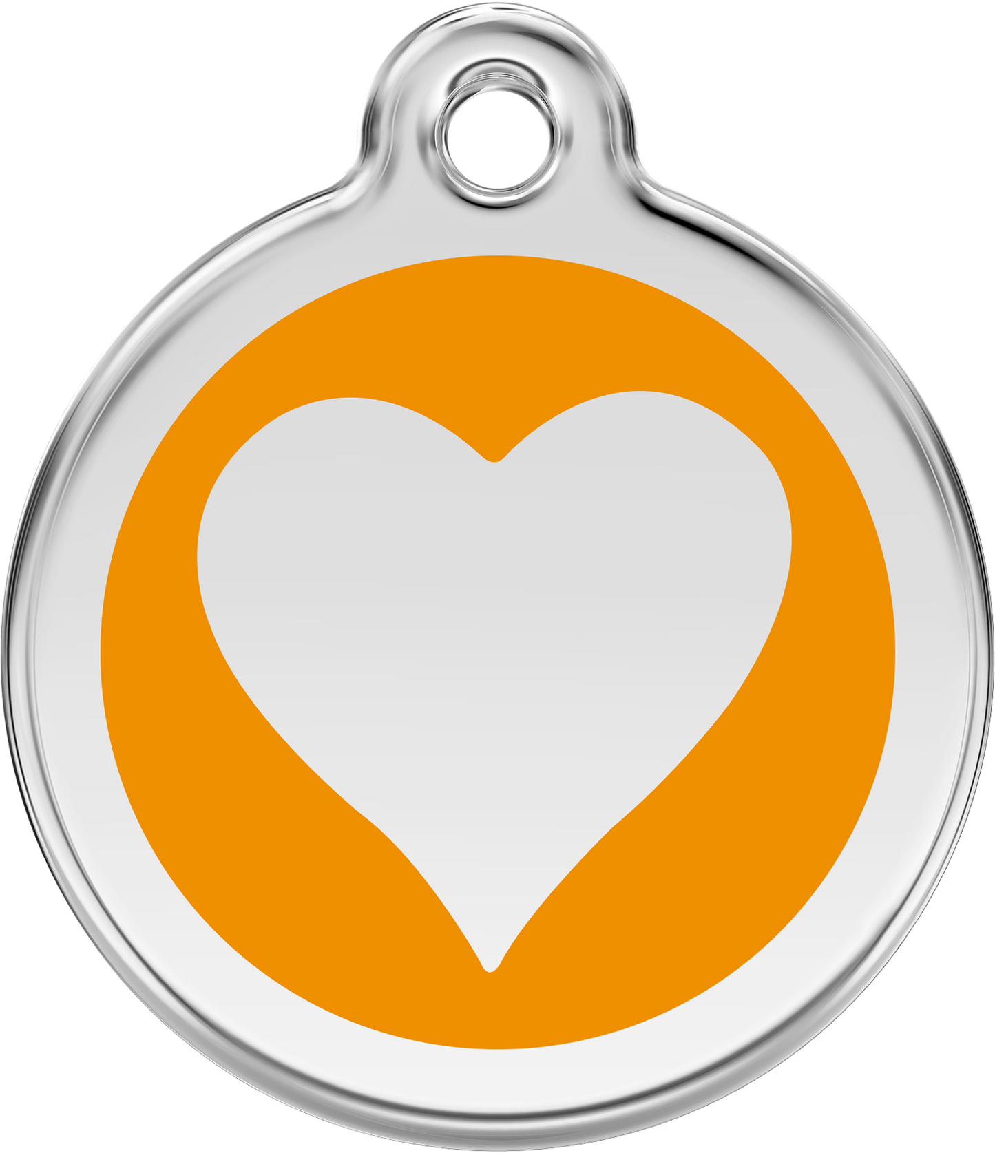 Pet Identification Tag | Heart - orange
