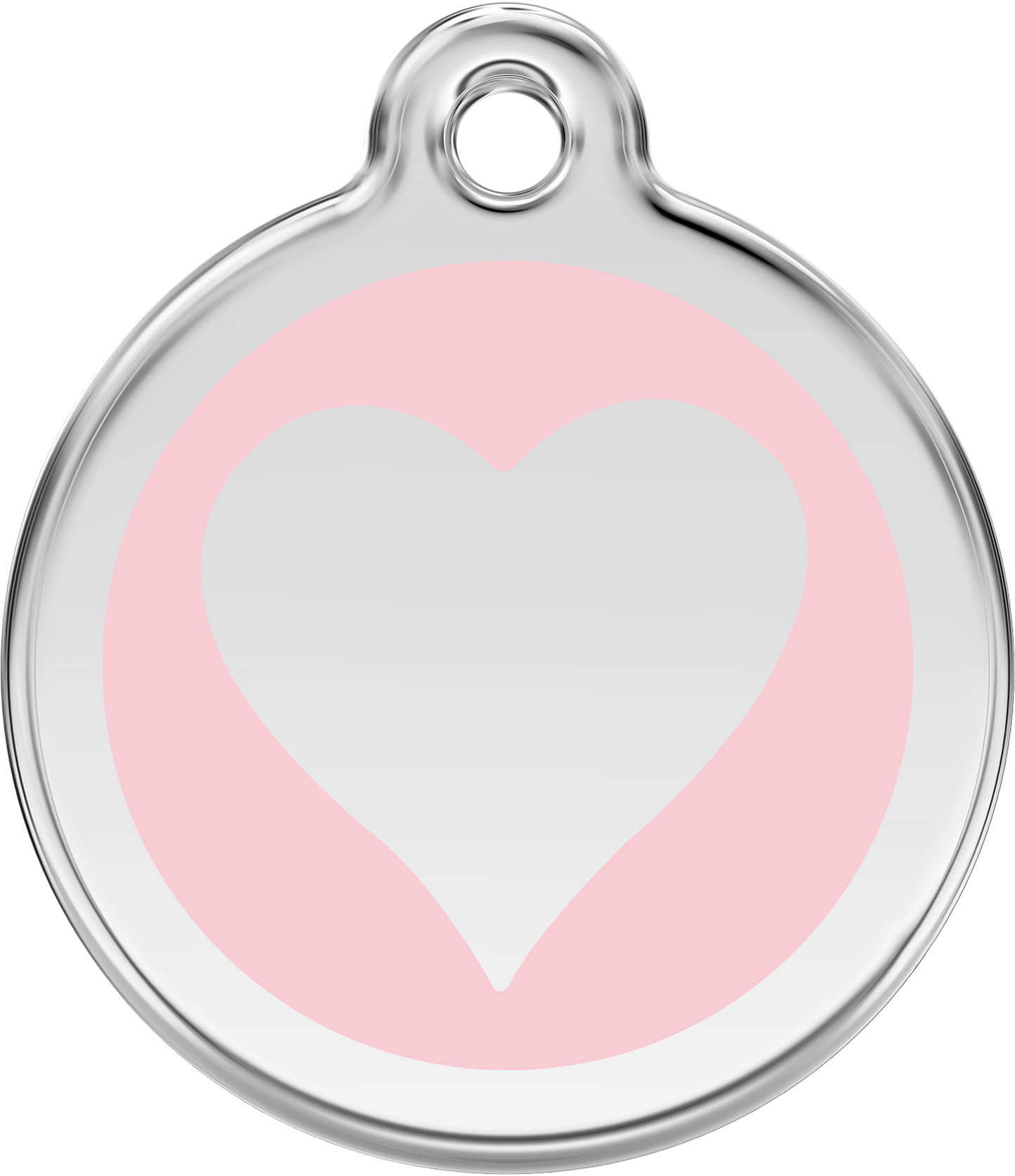Pet Identification Tag | Heart - light pink