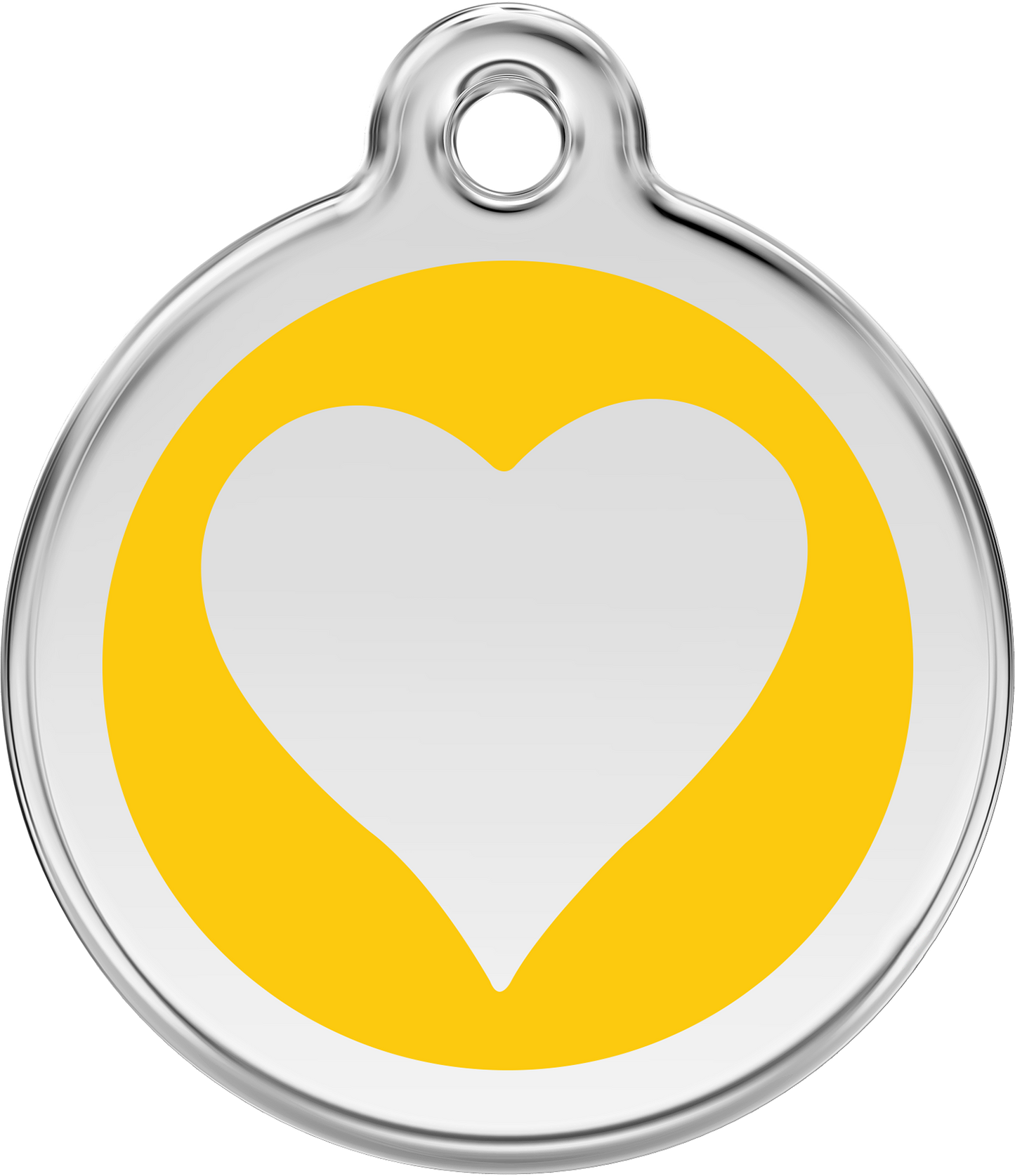 Pet Identification Tag | Heart - yellow