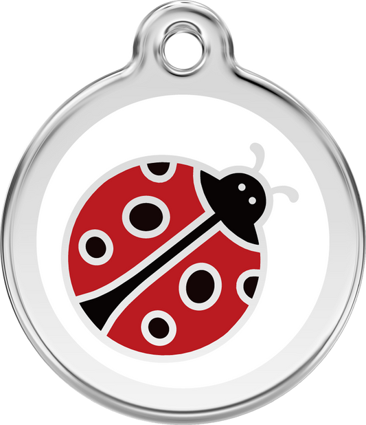Pet Identification Tag | Ladybug - red