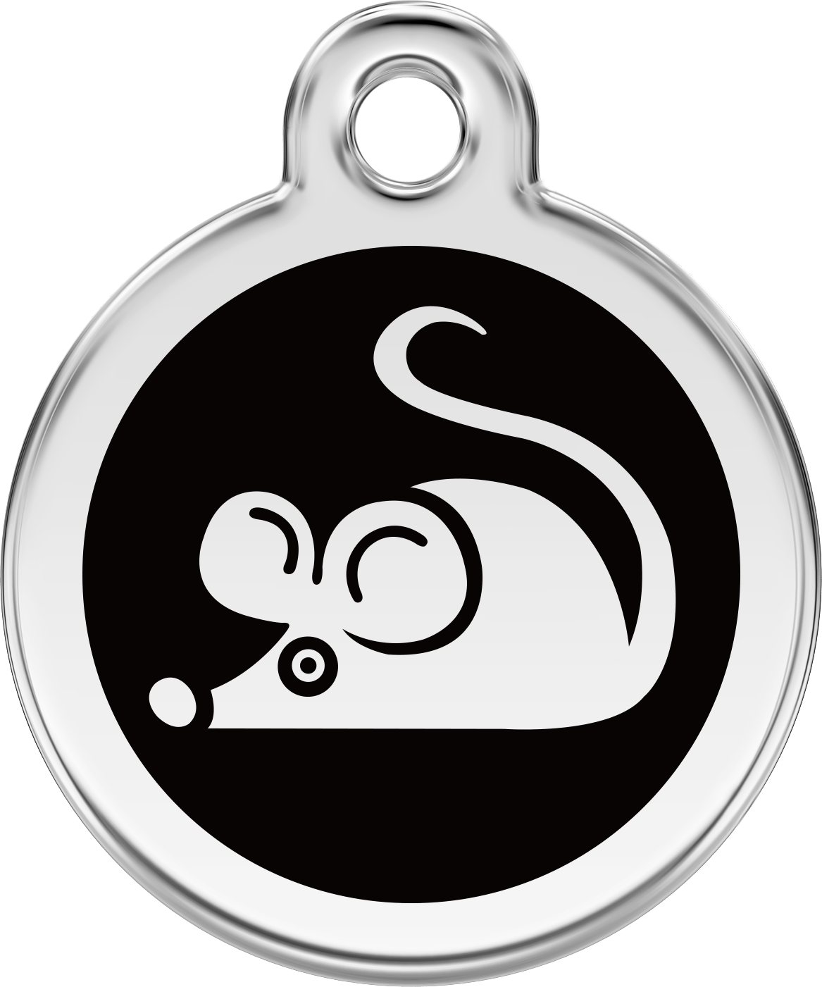 Pet Identification Tag | Mouse - black