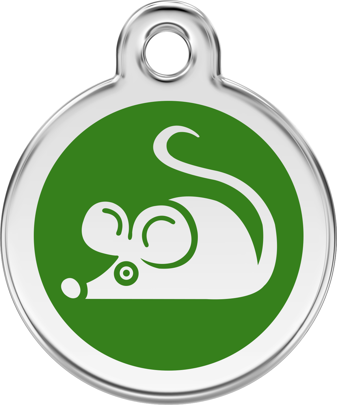 Pet Identification Tag | Mouse - green