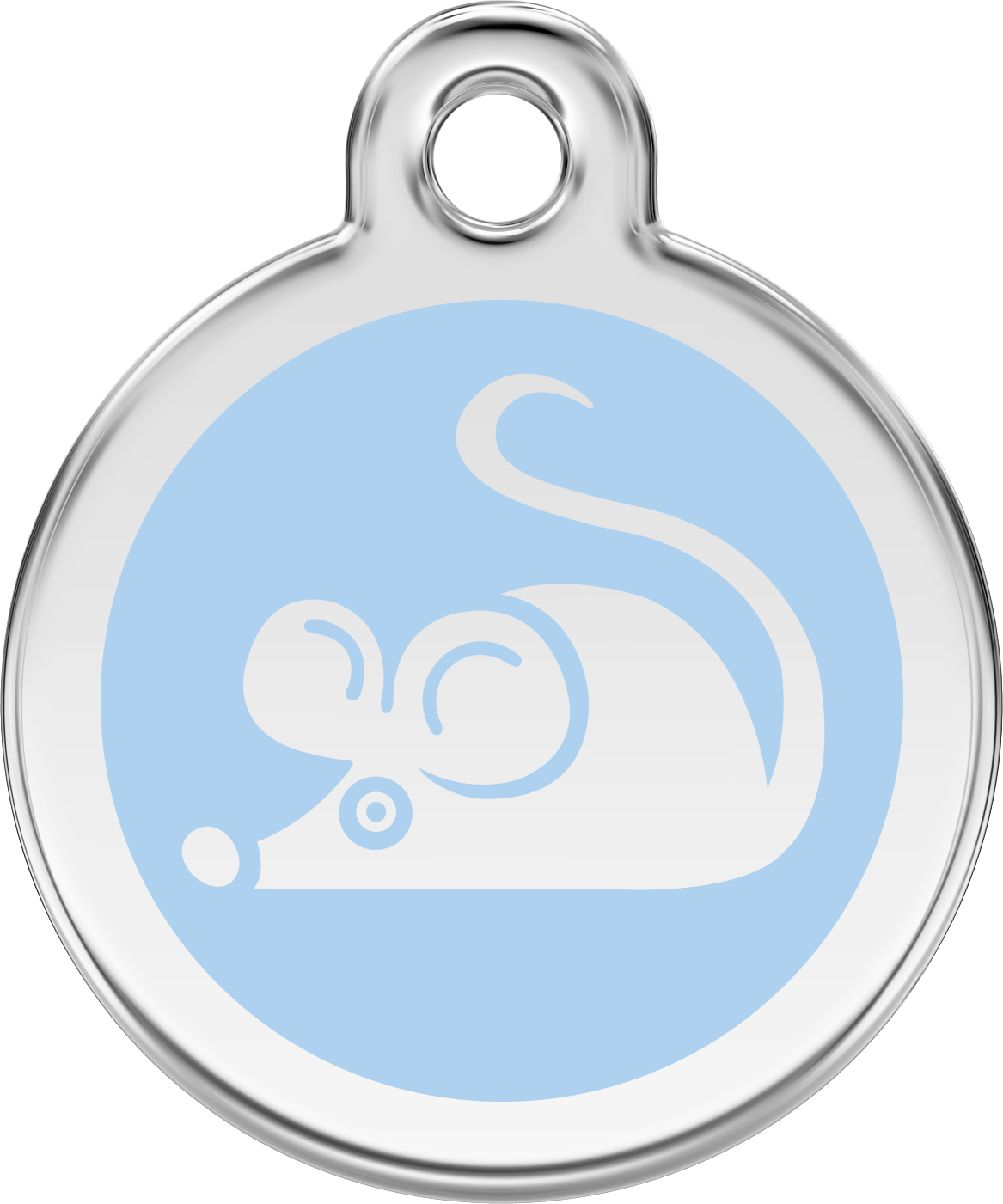 Pet Identification Tag | Mouse - light blue