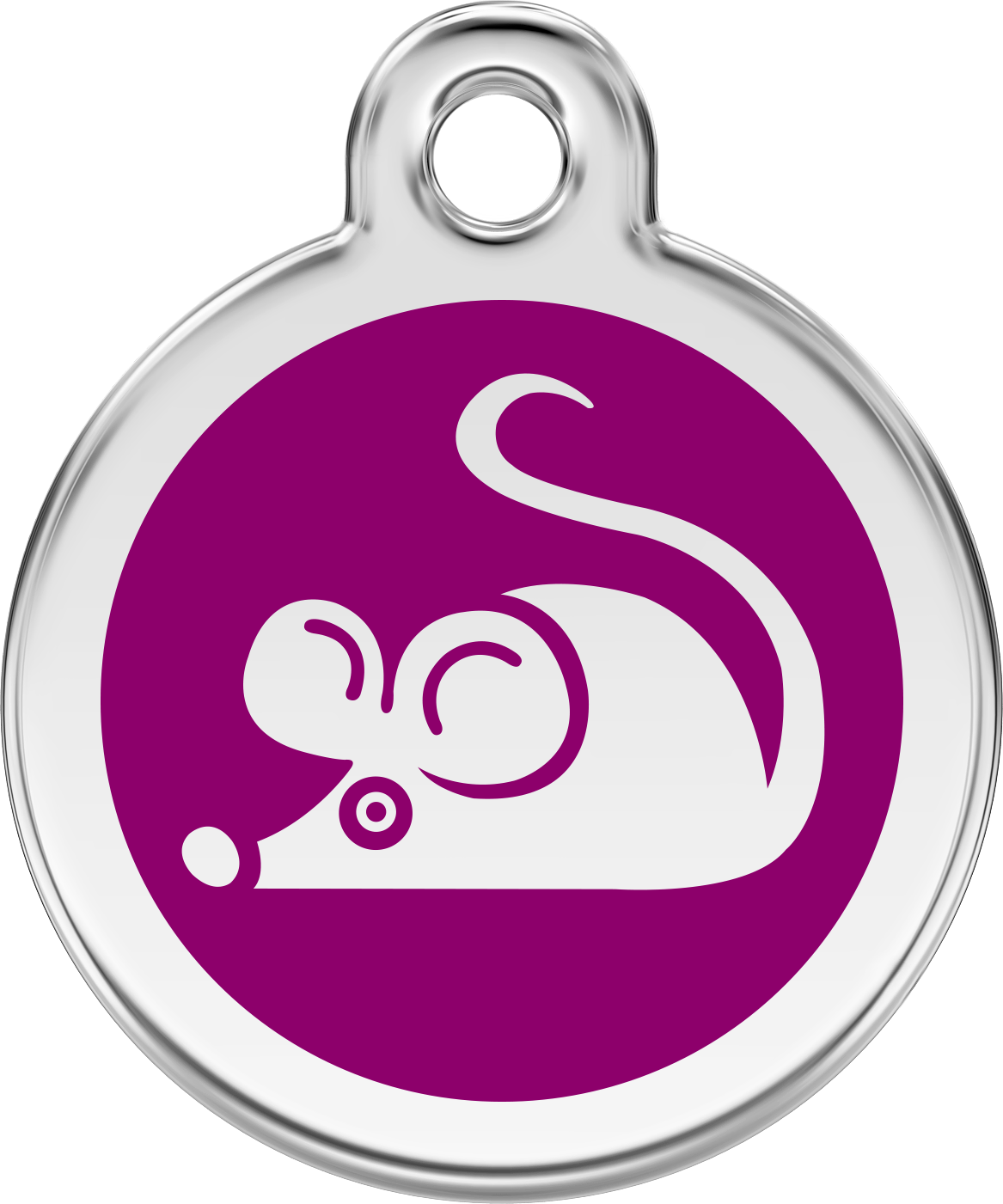 Pet Identification Tag | Mouse - purple