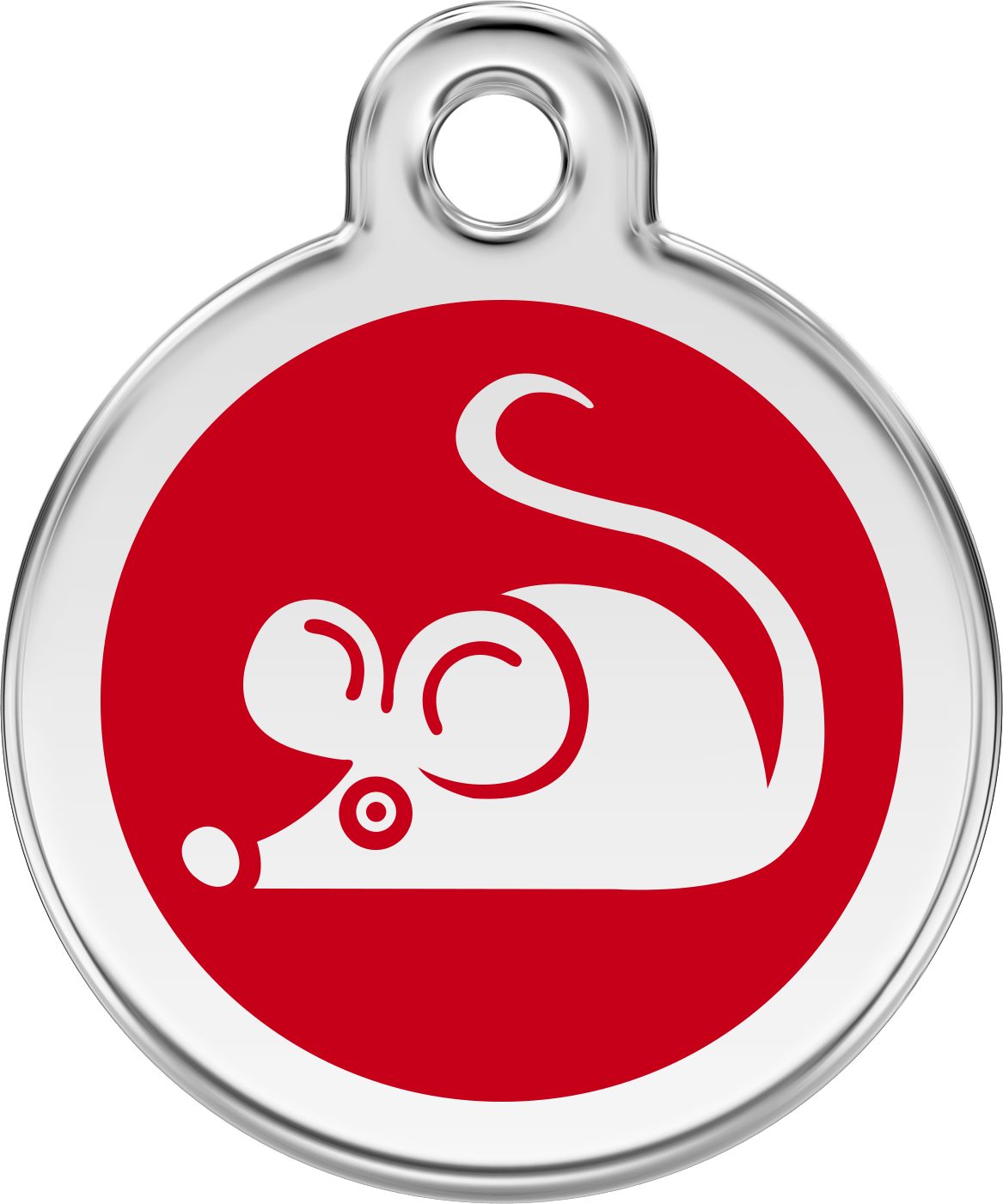 Pet Identification Tag | Mouse - red