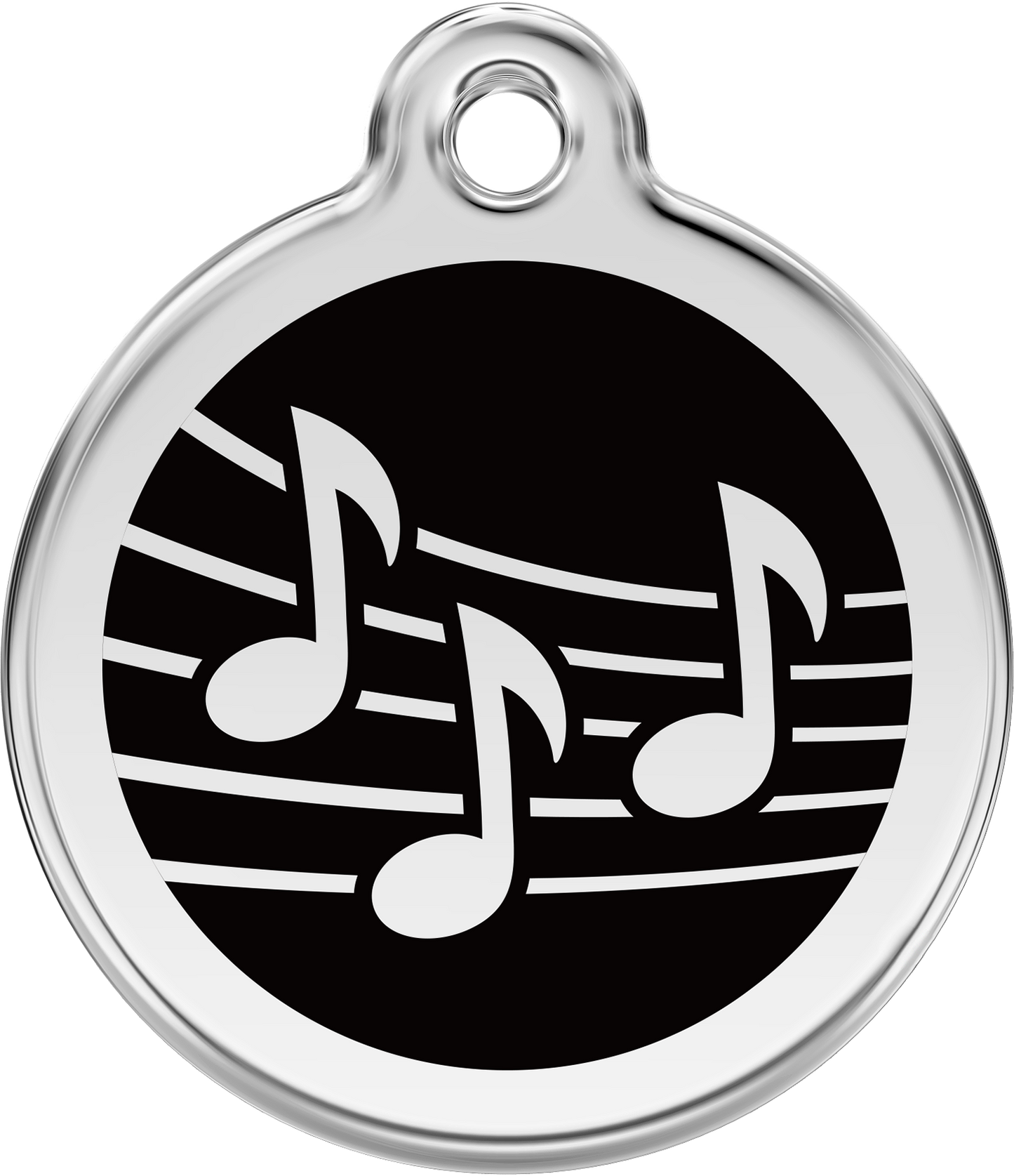 Pet Identification Tag | Music - black