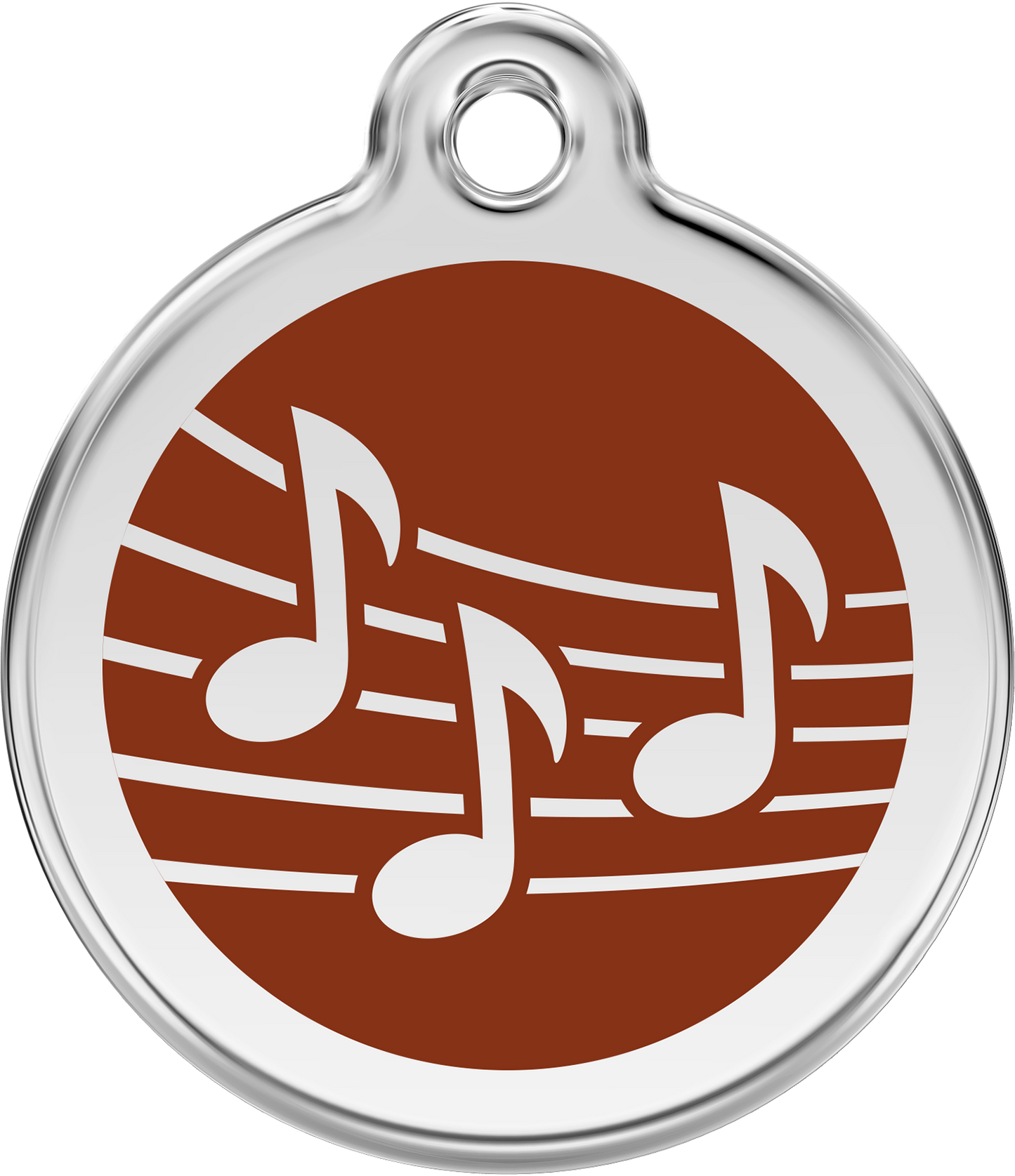 Pet Identification Tag | Music - brown