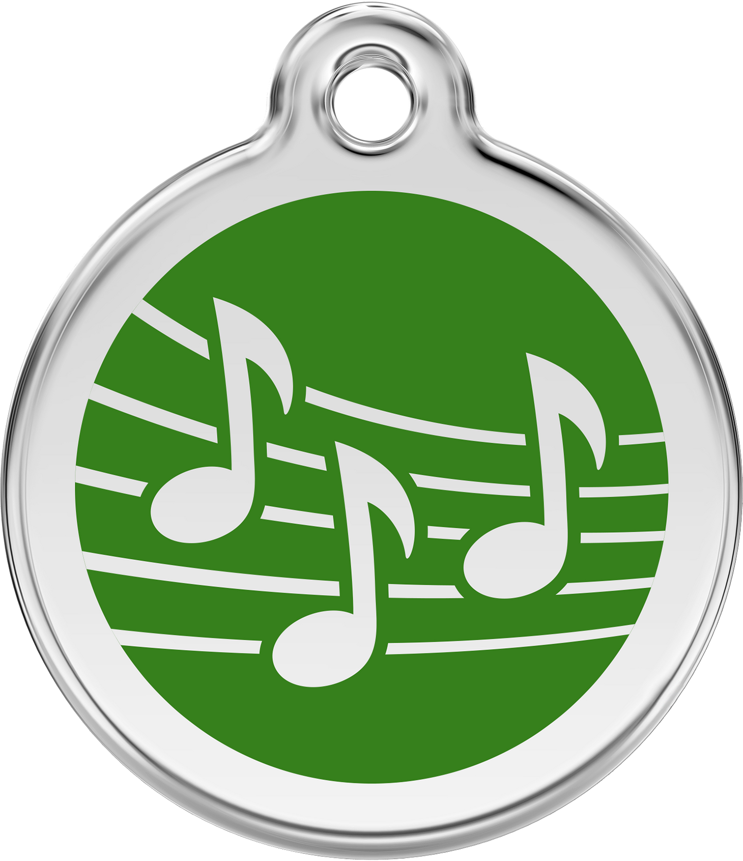Pet Identification Tag | Music - green