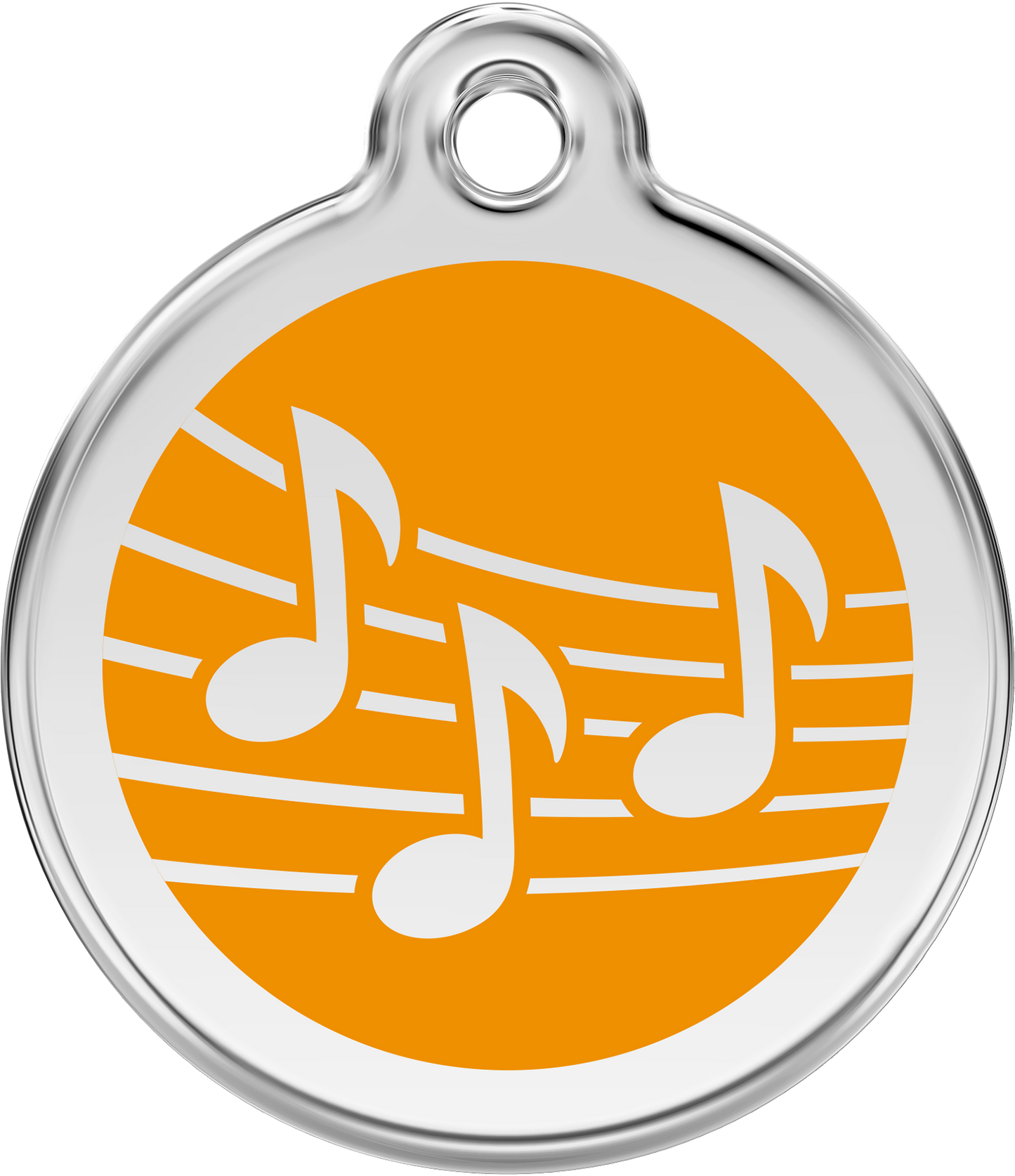 Pet Identification Tag | Music - orange