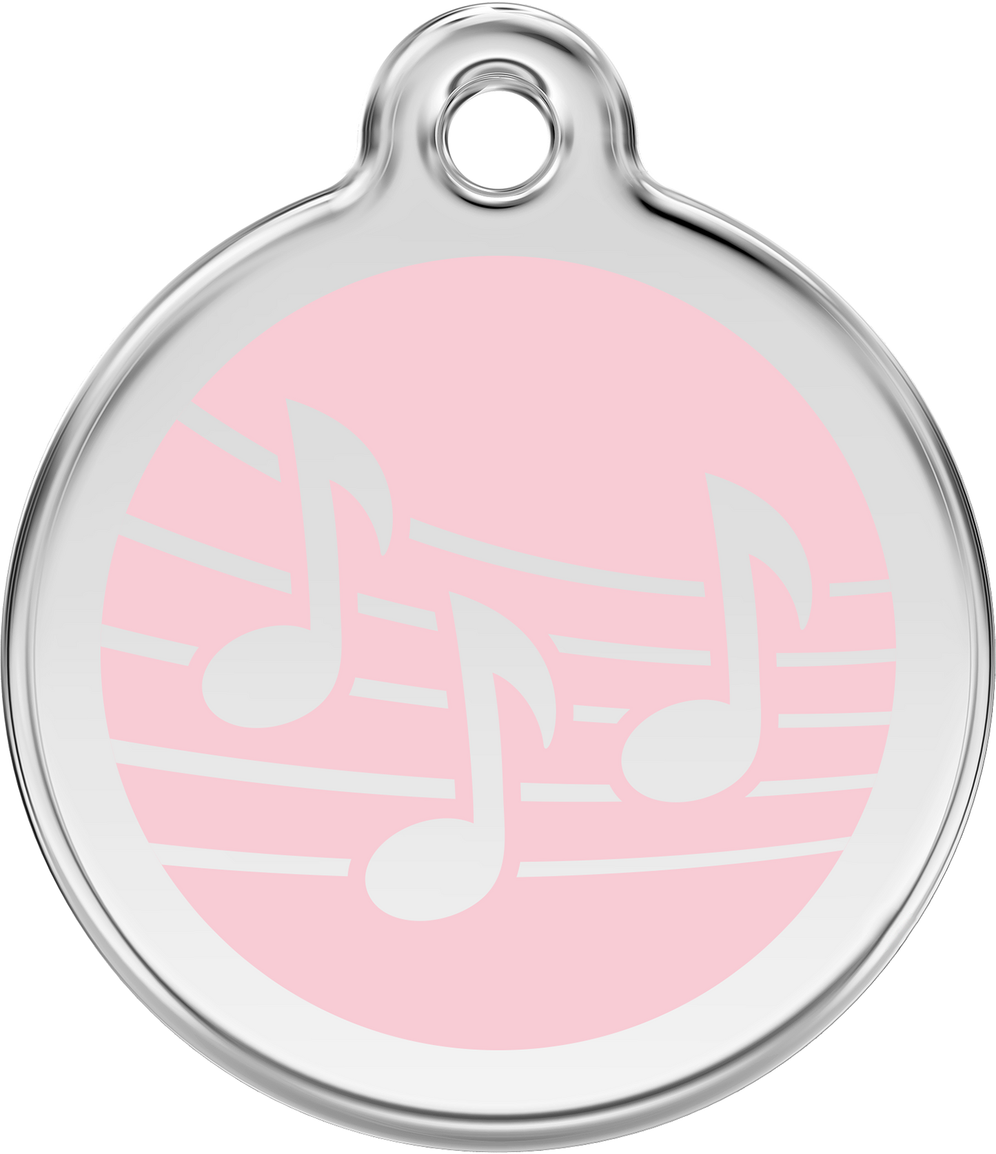 Pet Identification Tag | Music - light pink