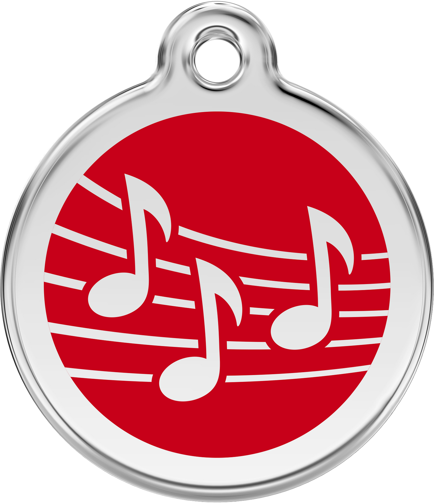Pet Identification Tag | Music - red