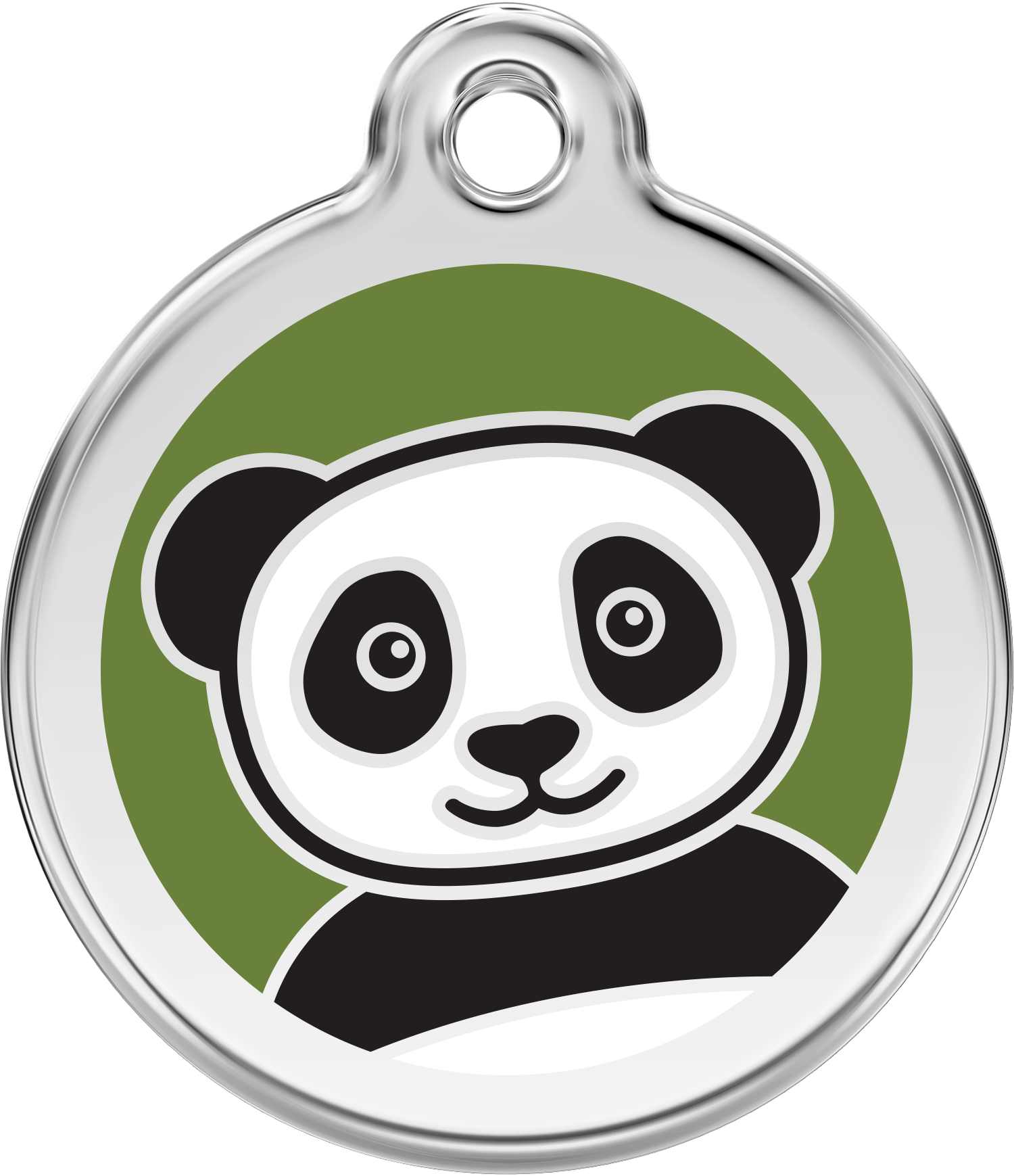 Pet Identification Tag | Panda - green