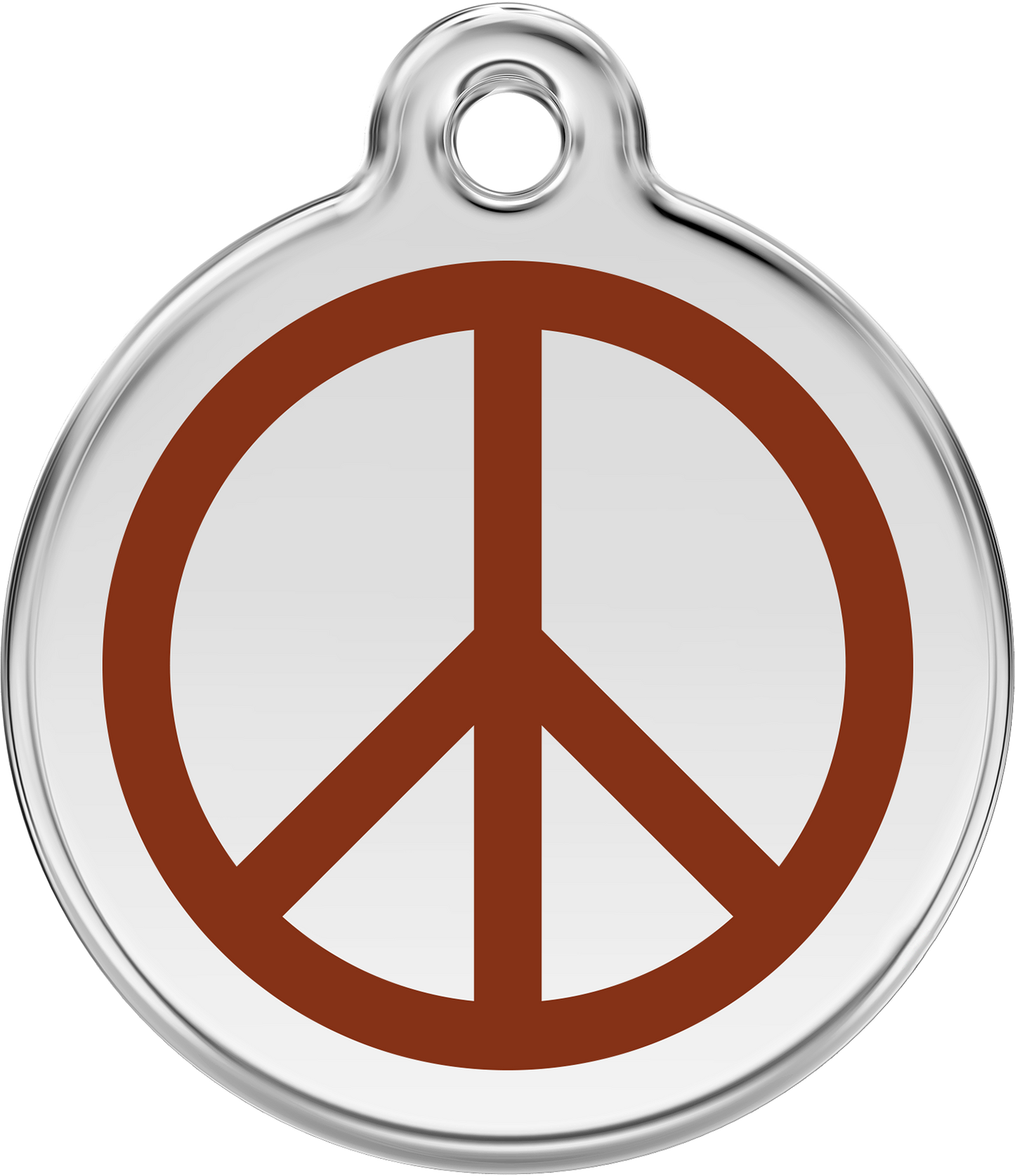 Pet Identification Tag | Peace - brown