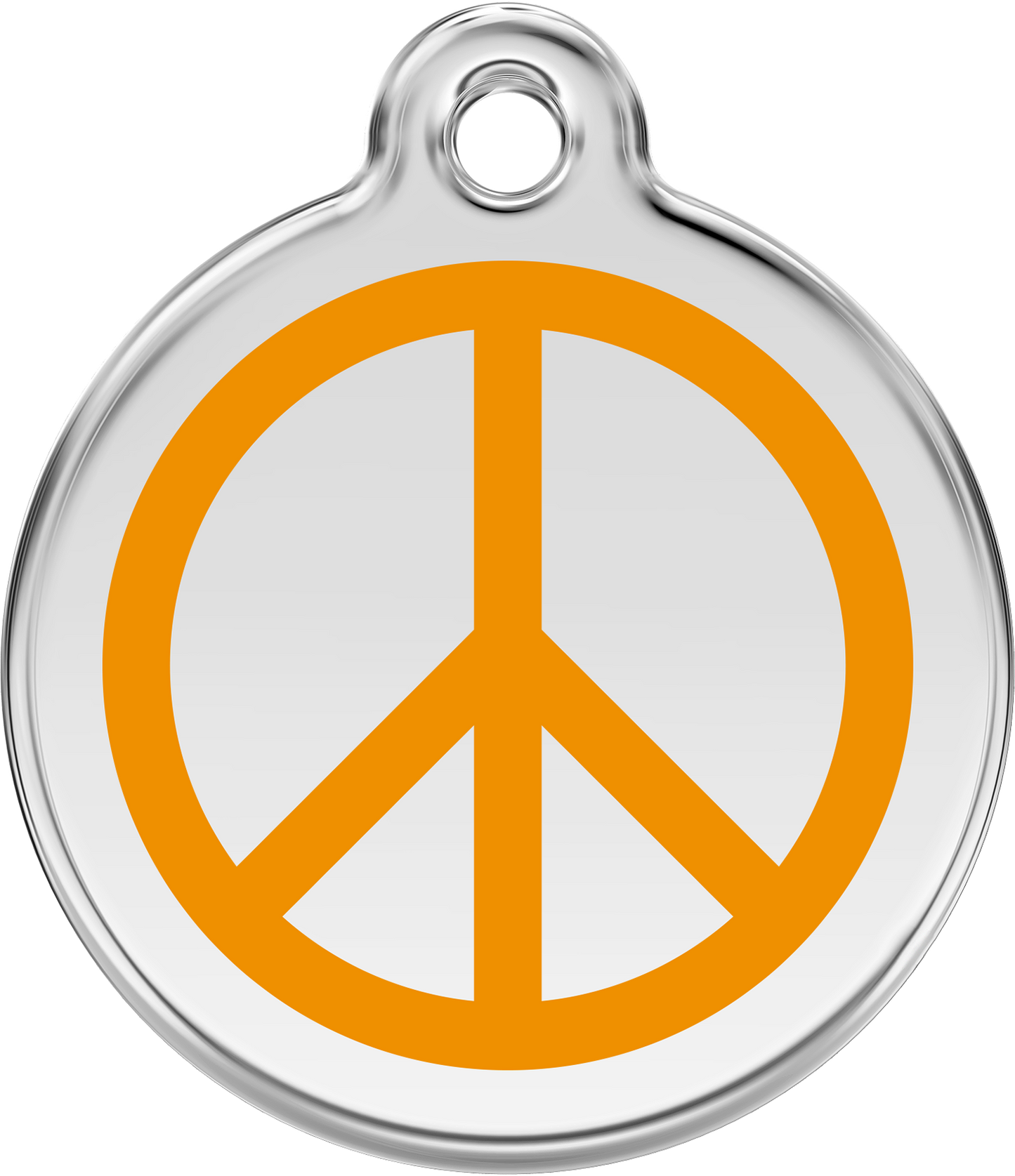 Pet Identification Tag | Peace - orange