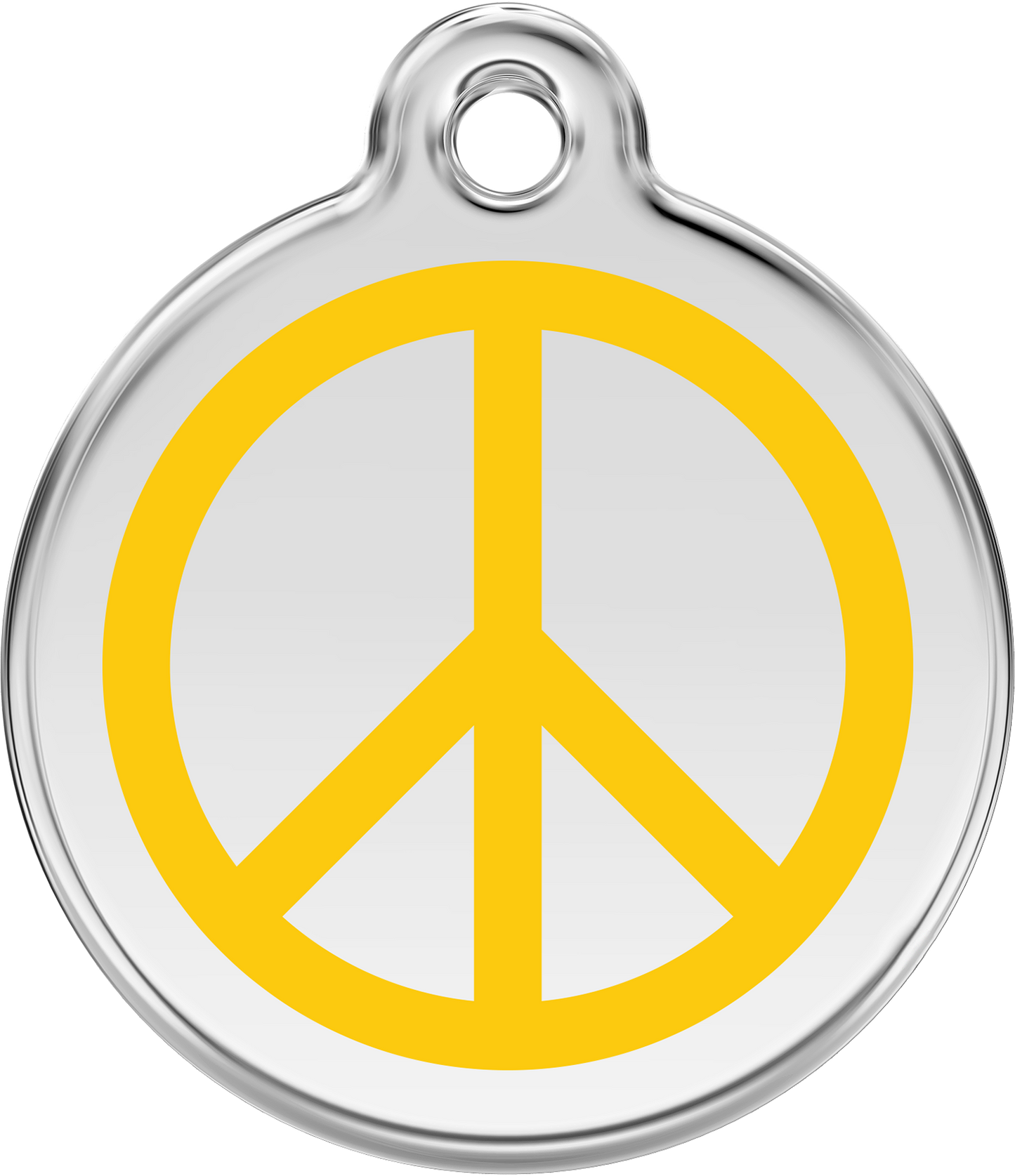 Pet Identification Tag | Peace - yellow