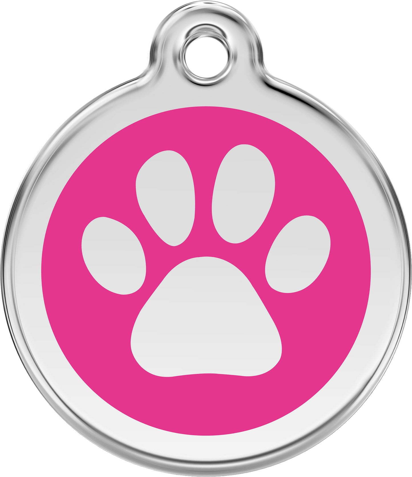 Pet Identification Tag | Paw Print - pink