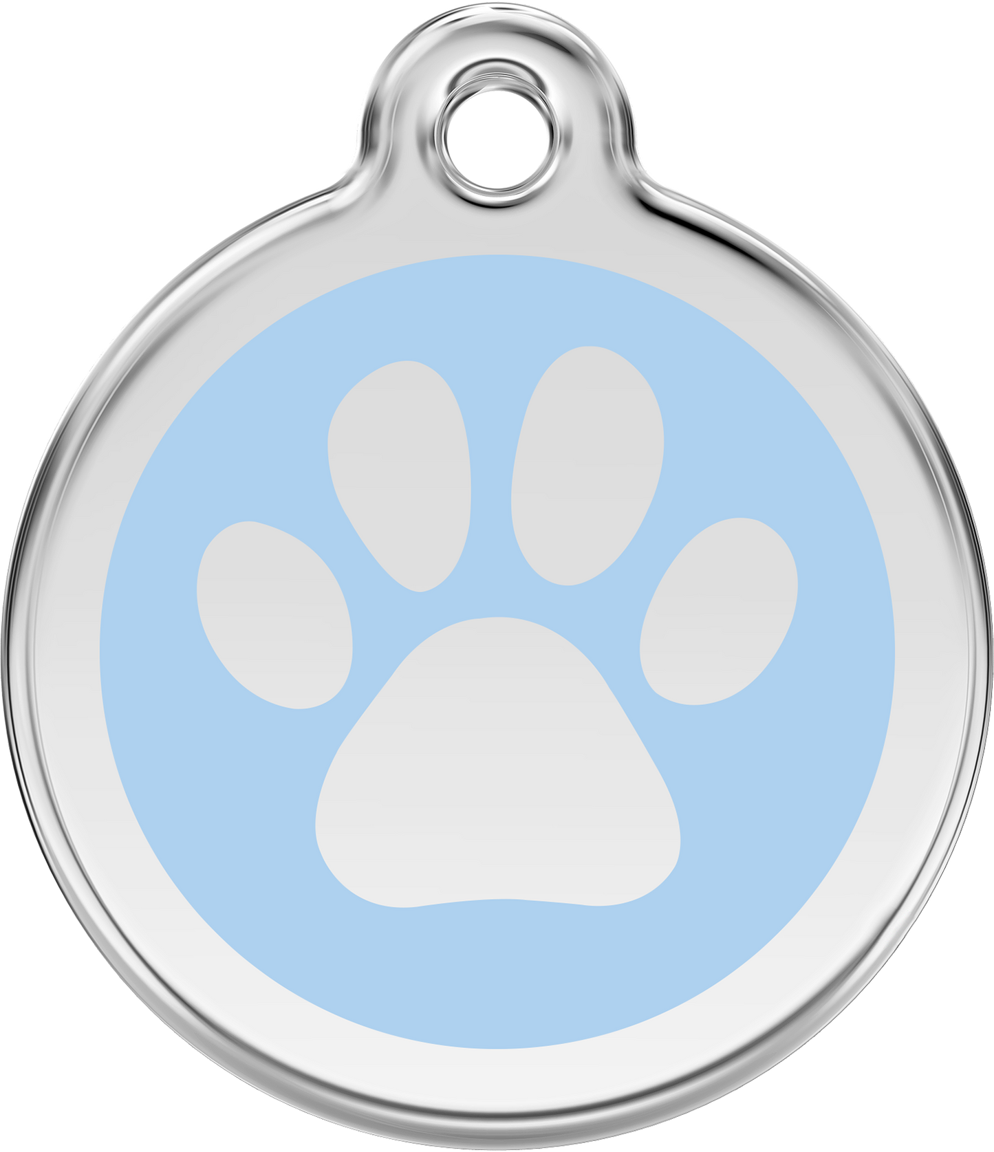 Pet Identification Tag | Paw Print - light blue