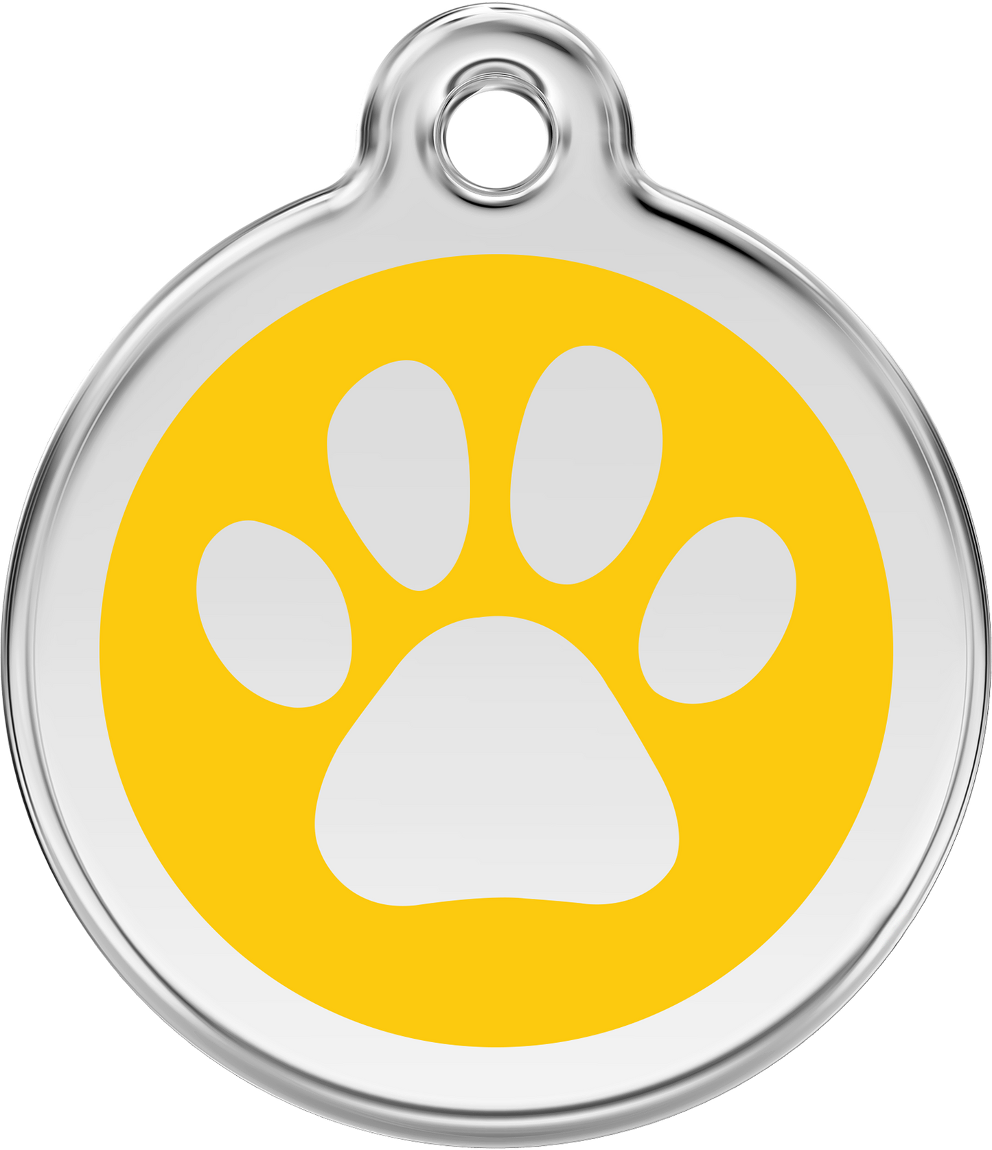 Pet Identification Tag | Paw Print - yellow