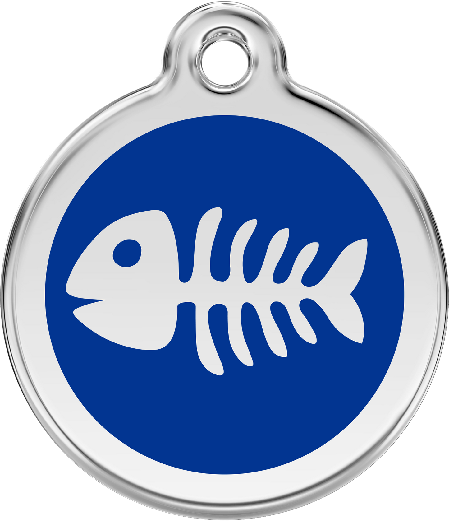 Pet Identification Tag | Fish Bone - blue
