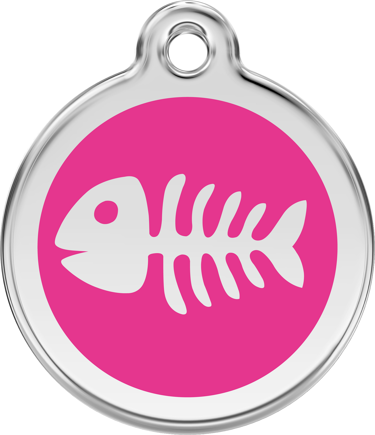 Pet Identification Tag | Fish Bone - pink