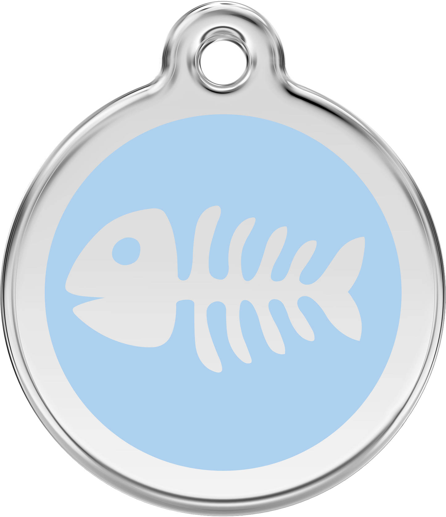 Pet Identification Tag | Fish Bone - light blue