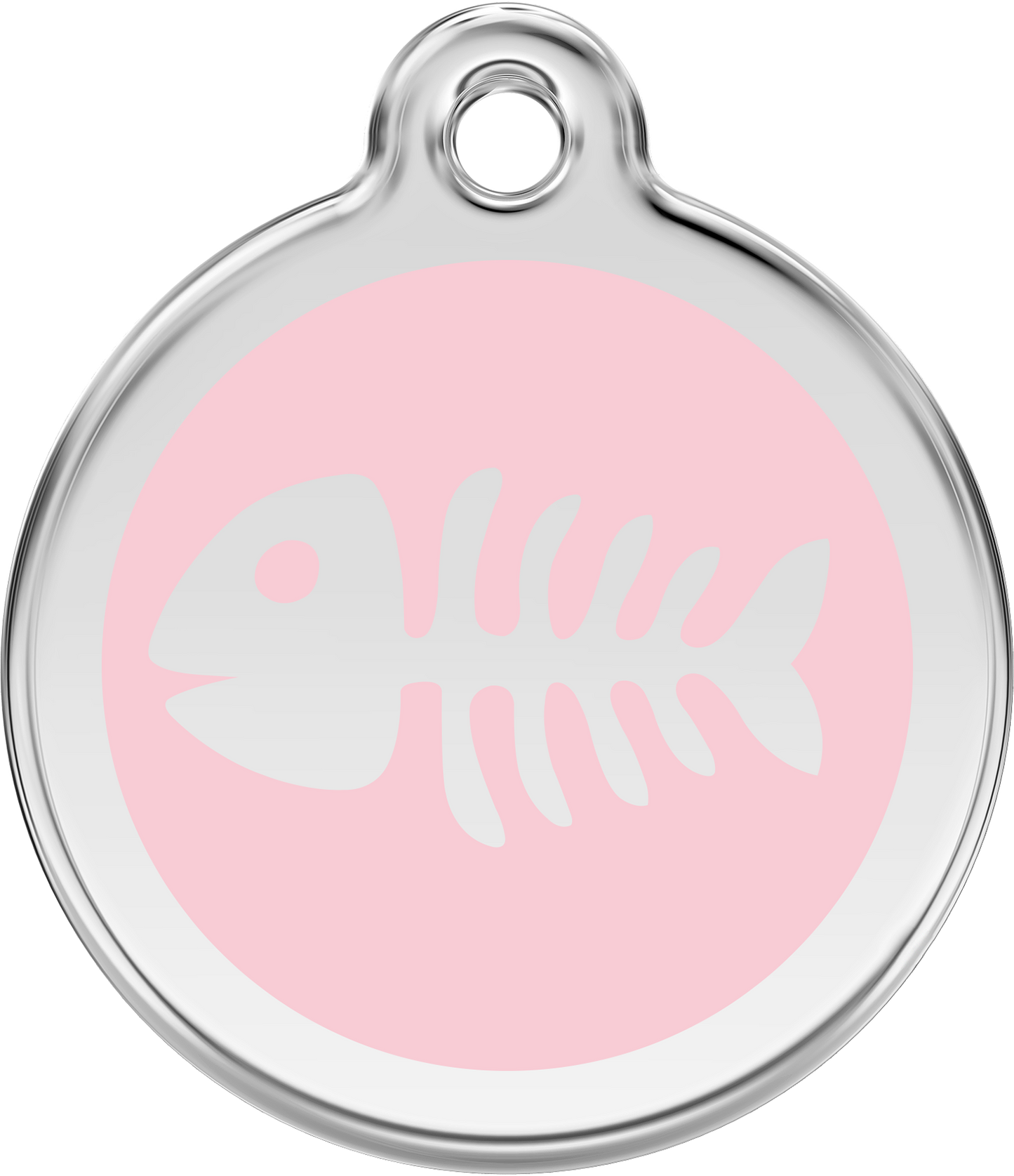 Pet Identification Tag | Fish Bone - light pink