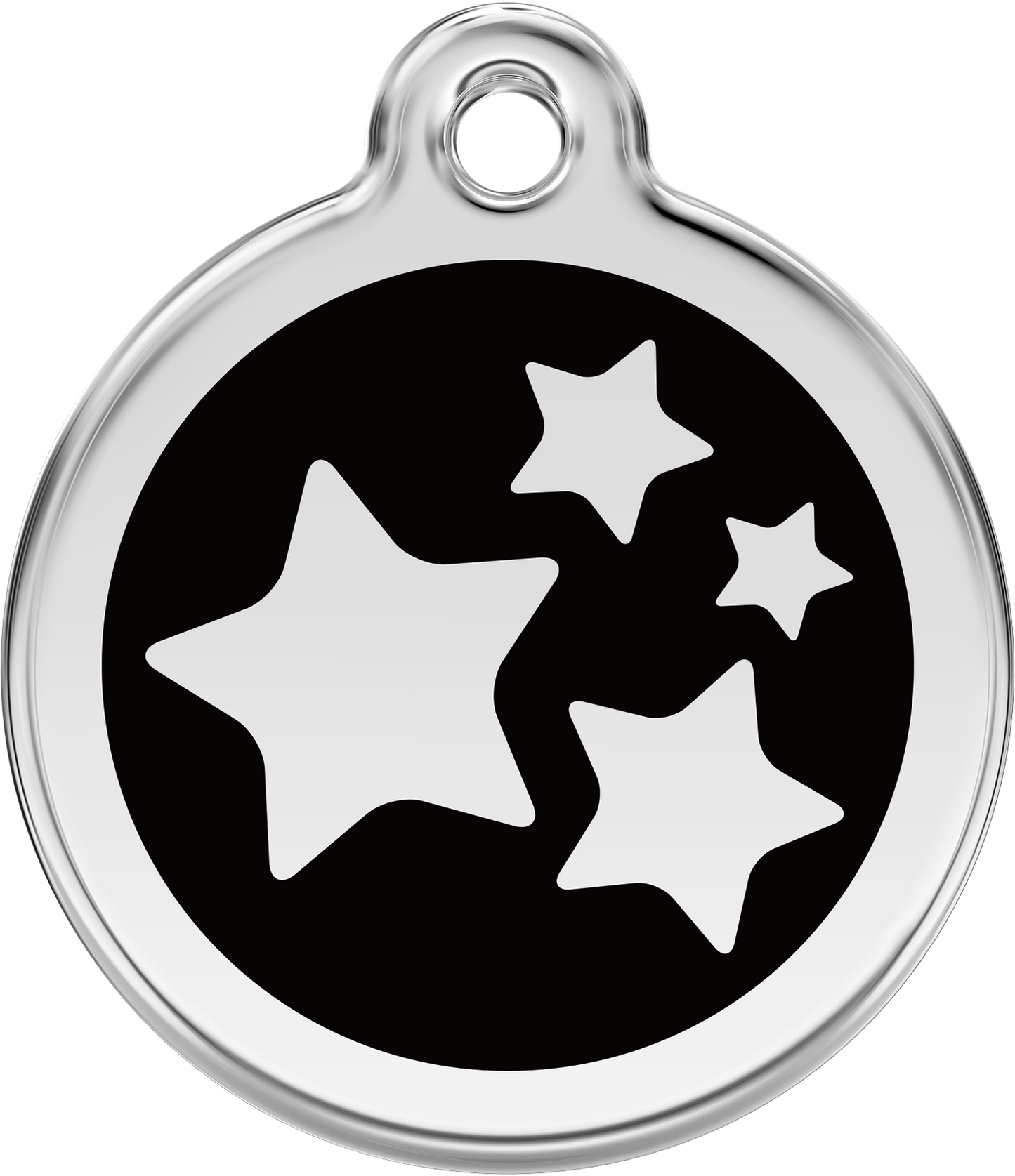 Pet Identification Tag | Stars - black