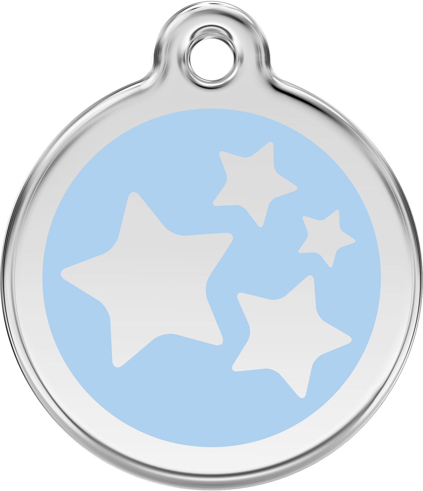 Pet Identification Tag | Stars - light blue