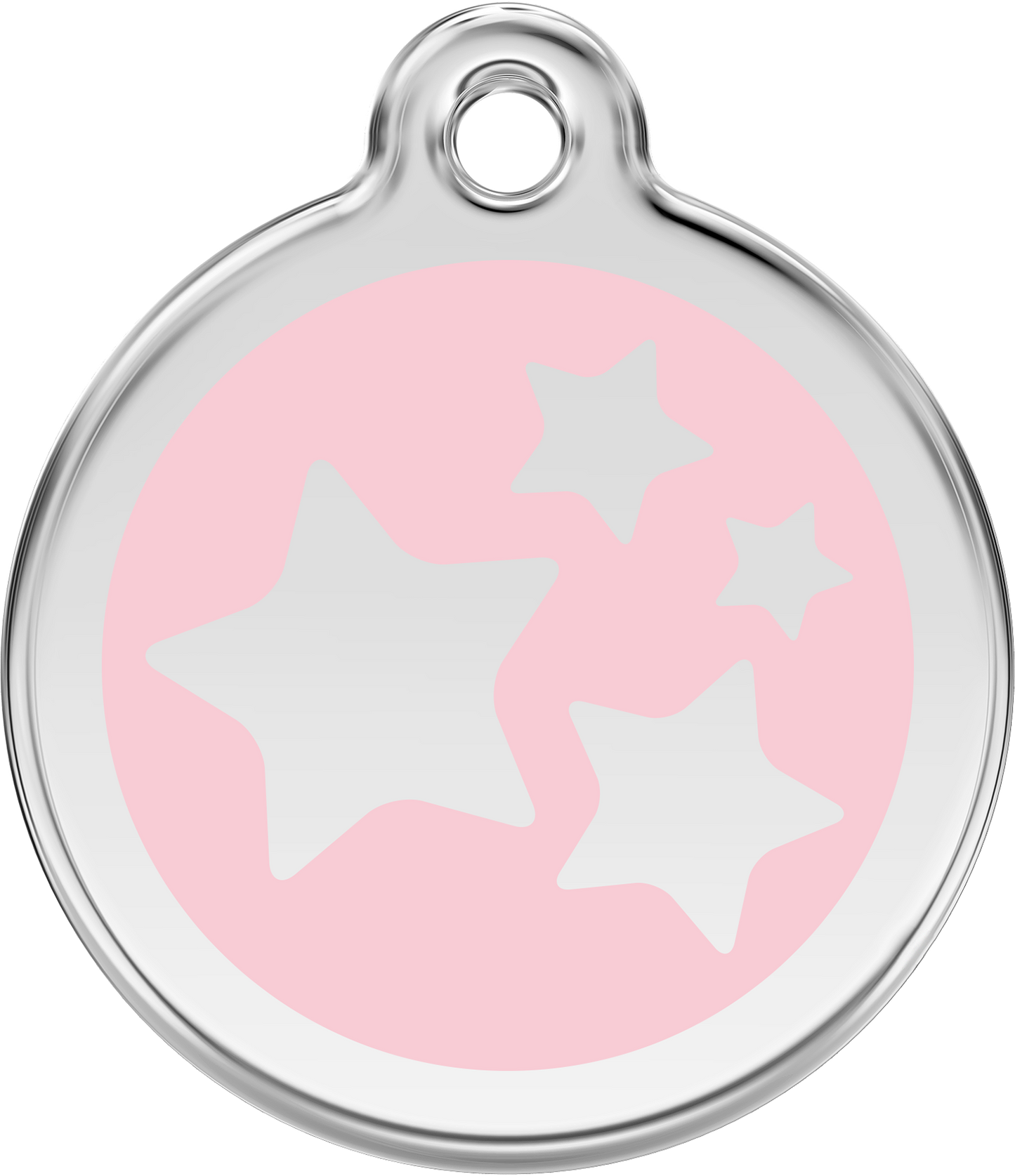 Pet Identification Tag | Stars - light pink