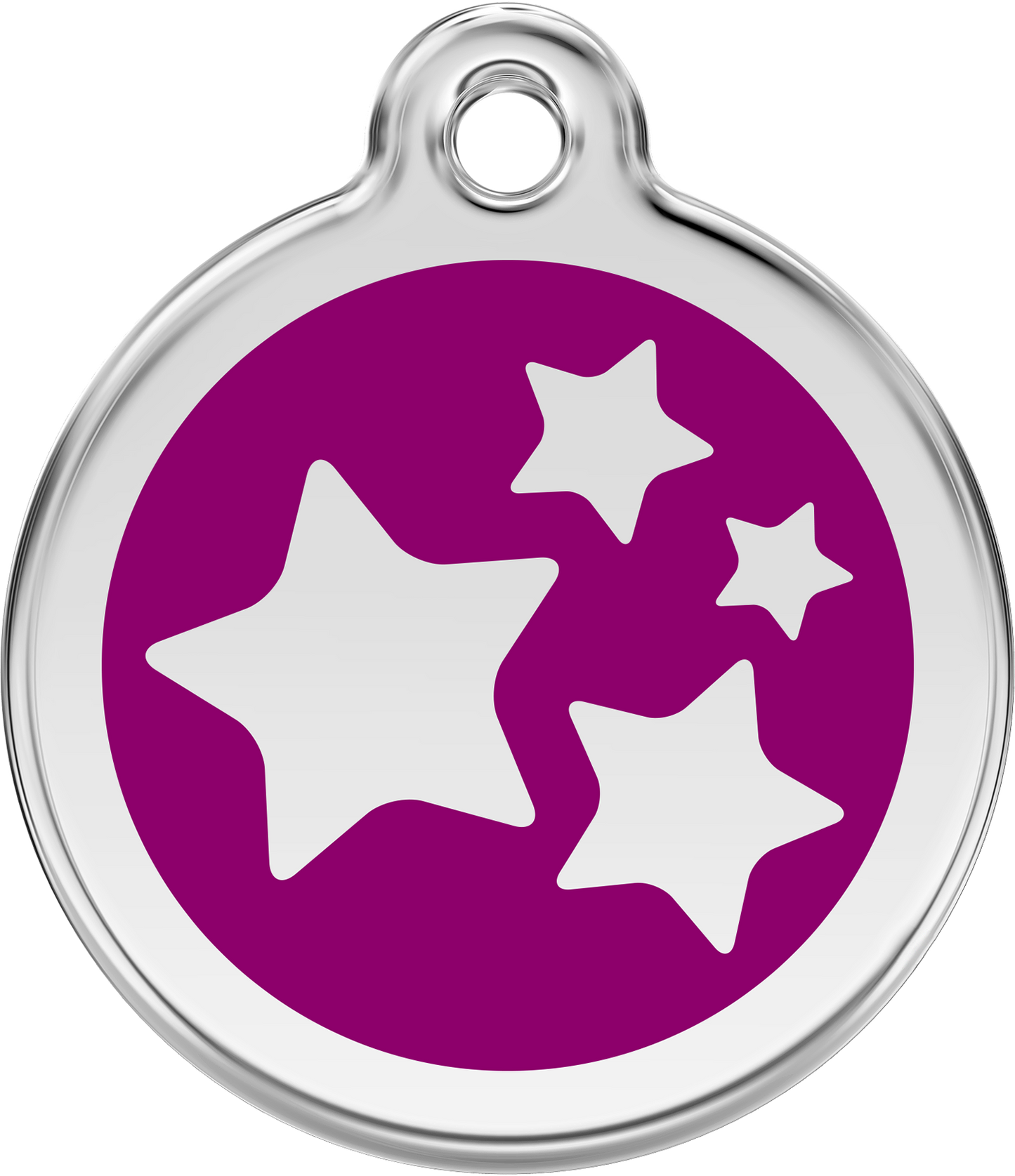 Pet Identification Tag | Stars - purple