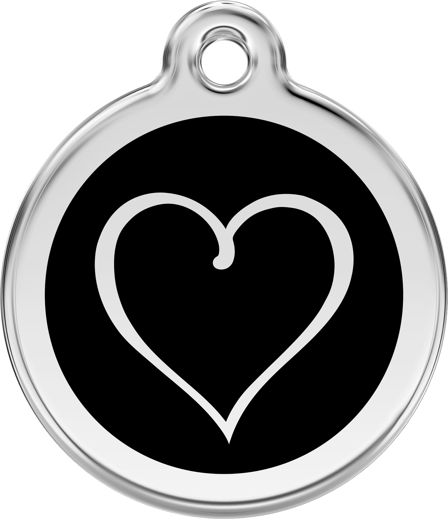 Pet Identification Tag | Tribal Heart - black