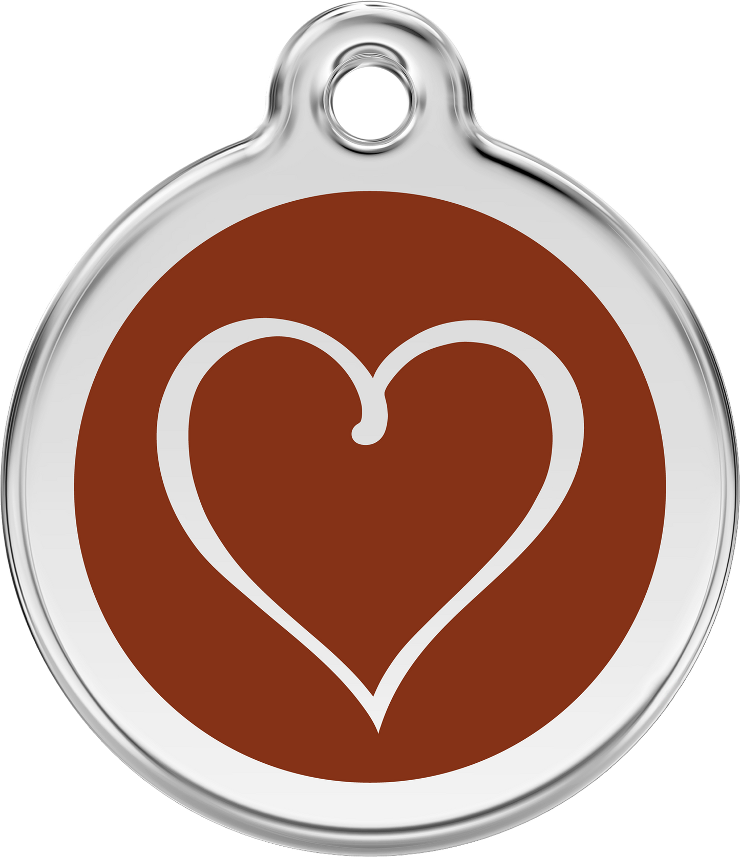 Pet Identification Tag | Tribal Heart - brown