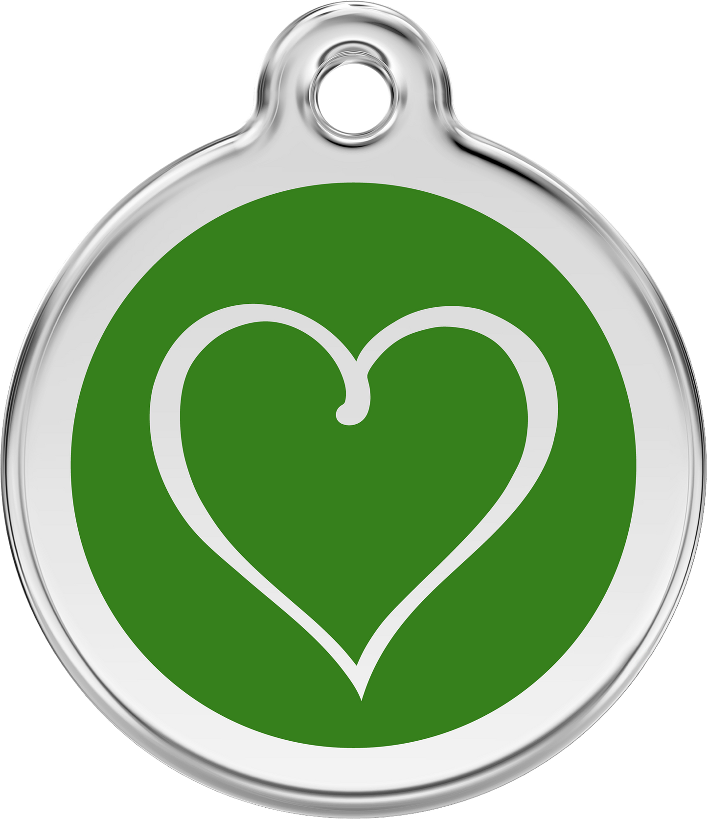Pet Identification Tag | Tribal Heart - green