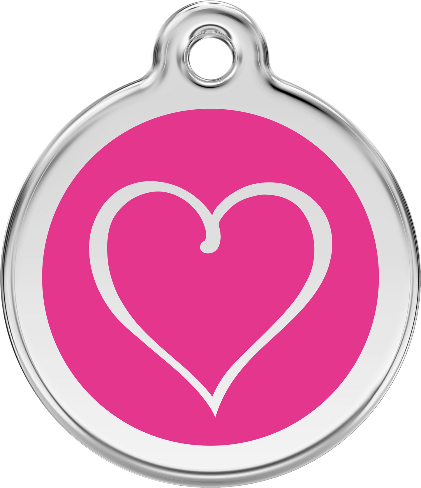Pet Identification Tag | Tribal Heart - pink